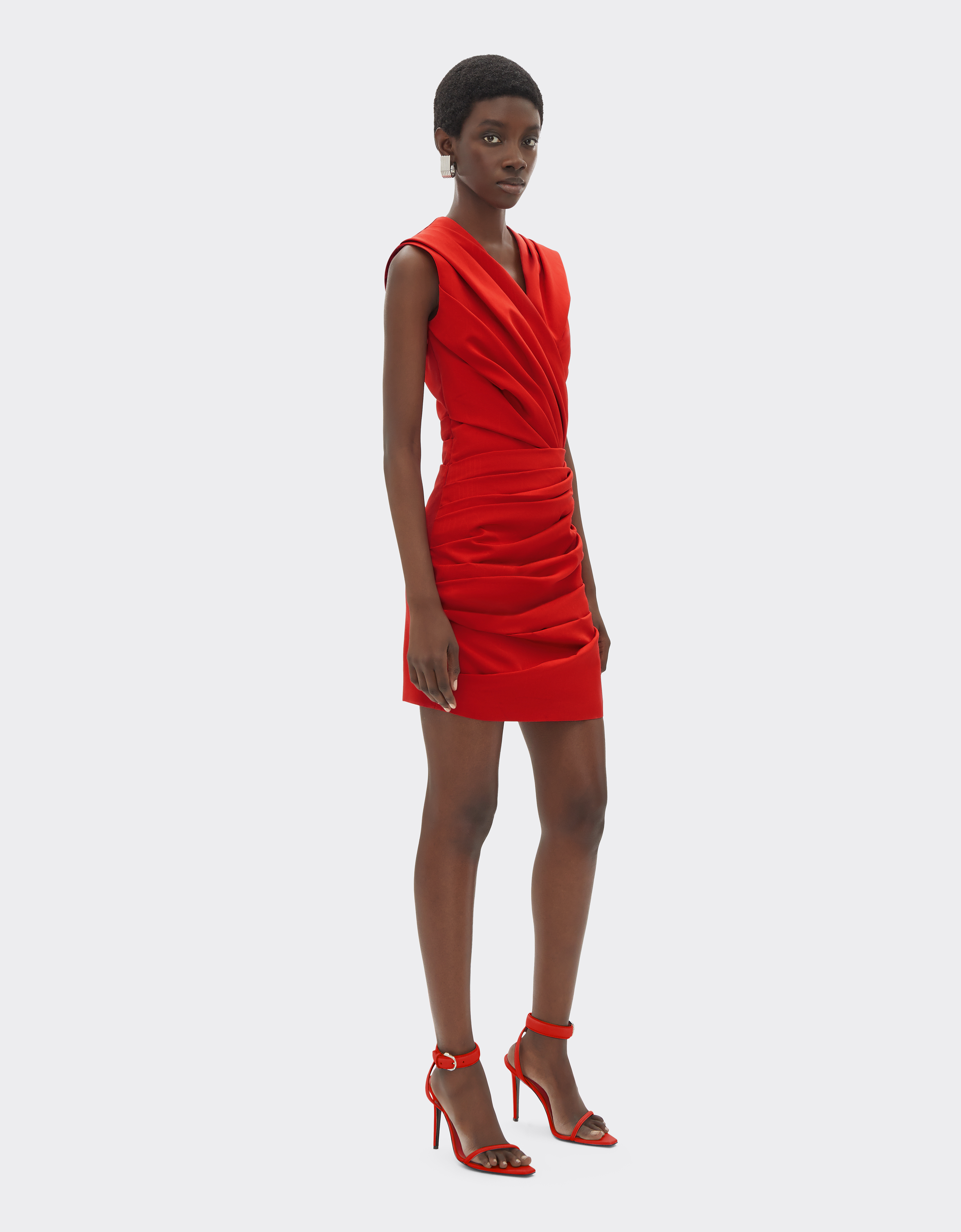  Ferrari Kleid Aus Moiré-faille - Female Kleider Rosso Magma 42 