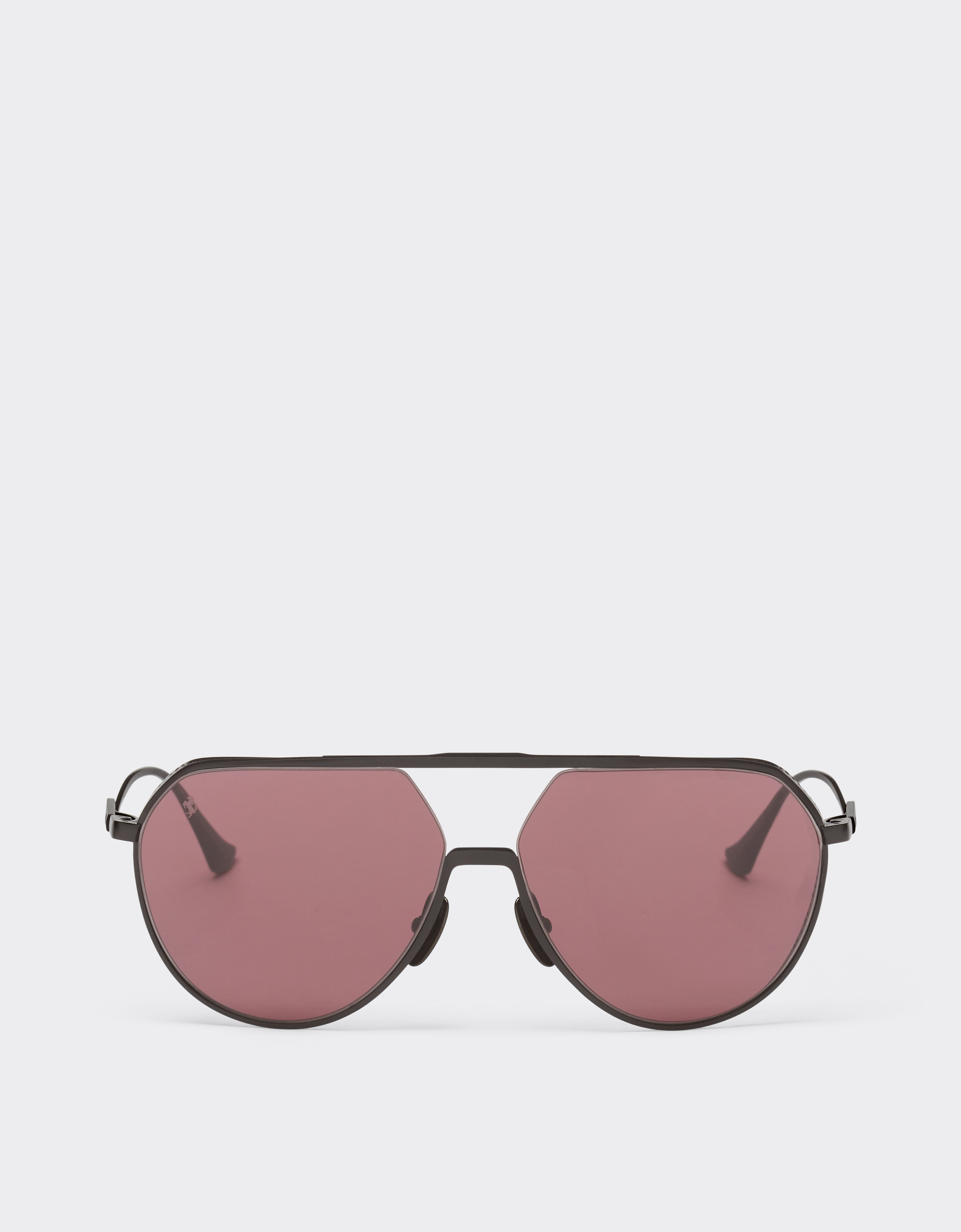 Ferrari Unisex Black Matt Sunglasses In Matt Black Titanium With Exclusive Contrast Pro™ Lenses - Collection Os