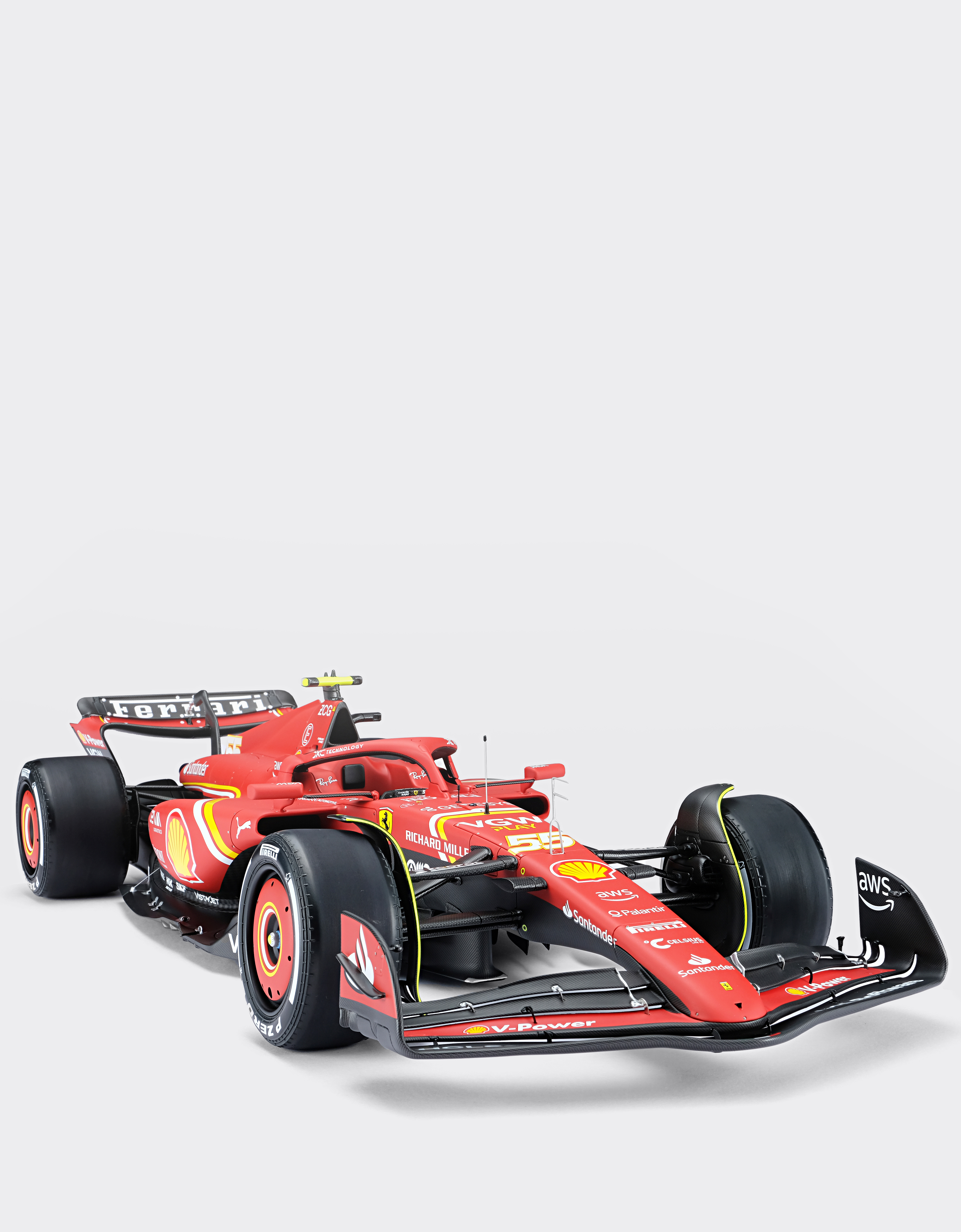 Ferrari Unisex Racing Red Sf-24 Carlos Sainz Australian Gp 2024 Model, Scale 1:8 - F1 Models Os