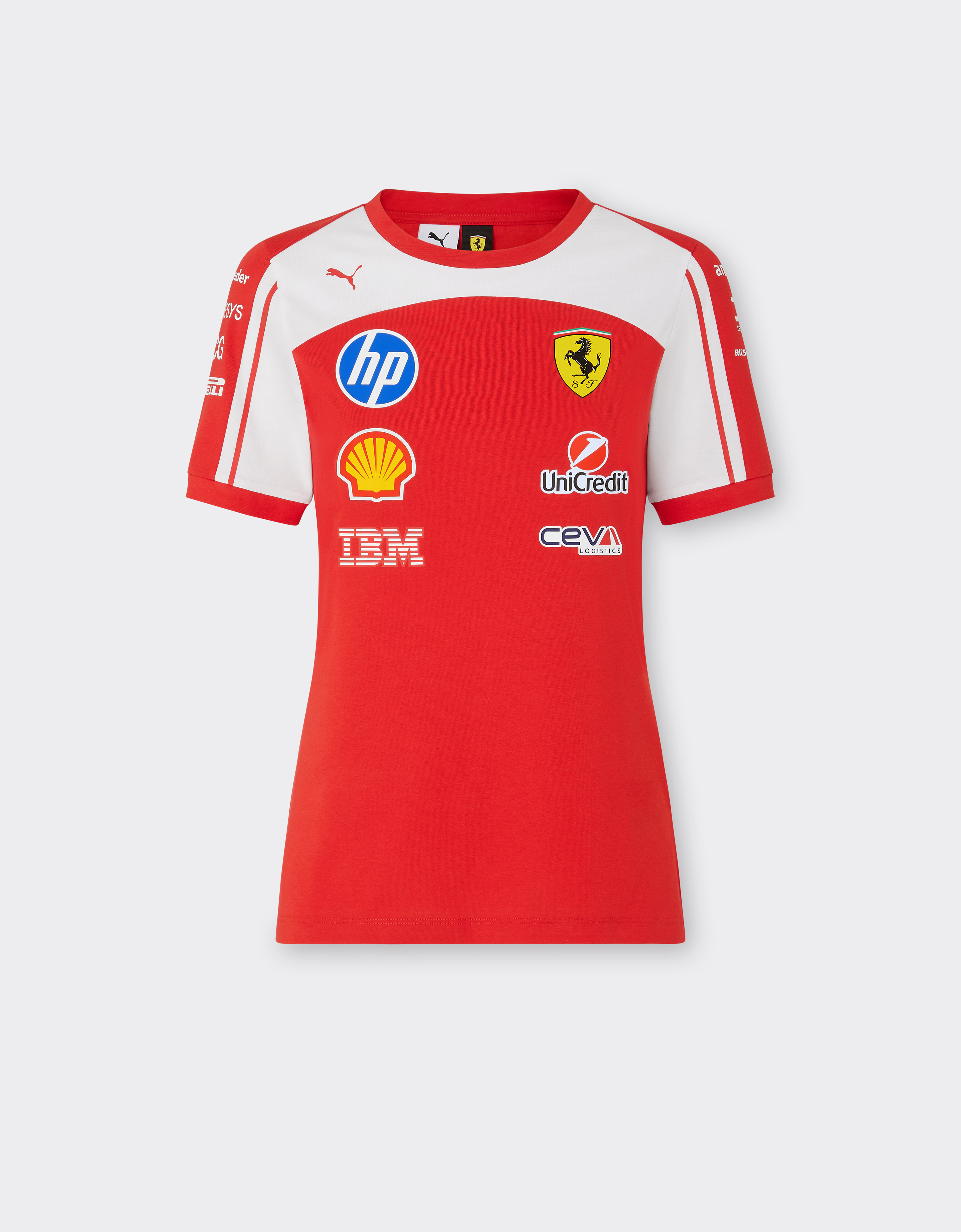 Ferrari Women's Red Replica 2026 Puma T-Shirt For Scuderia Hp - T-Shirts Xs