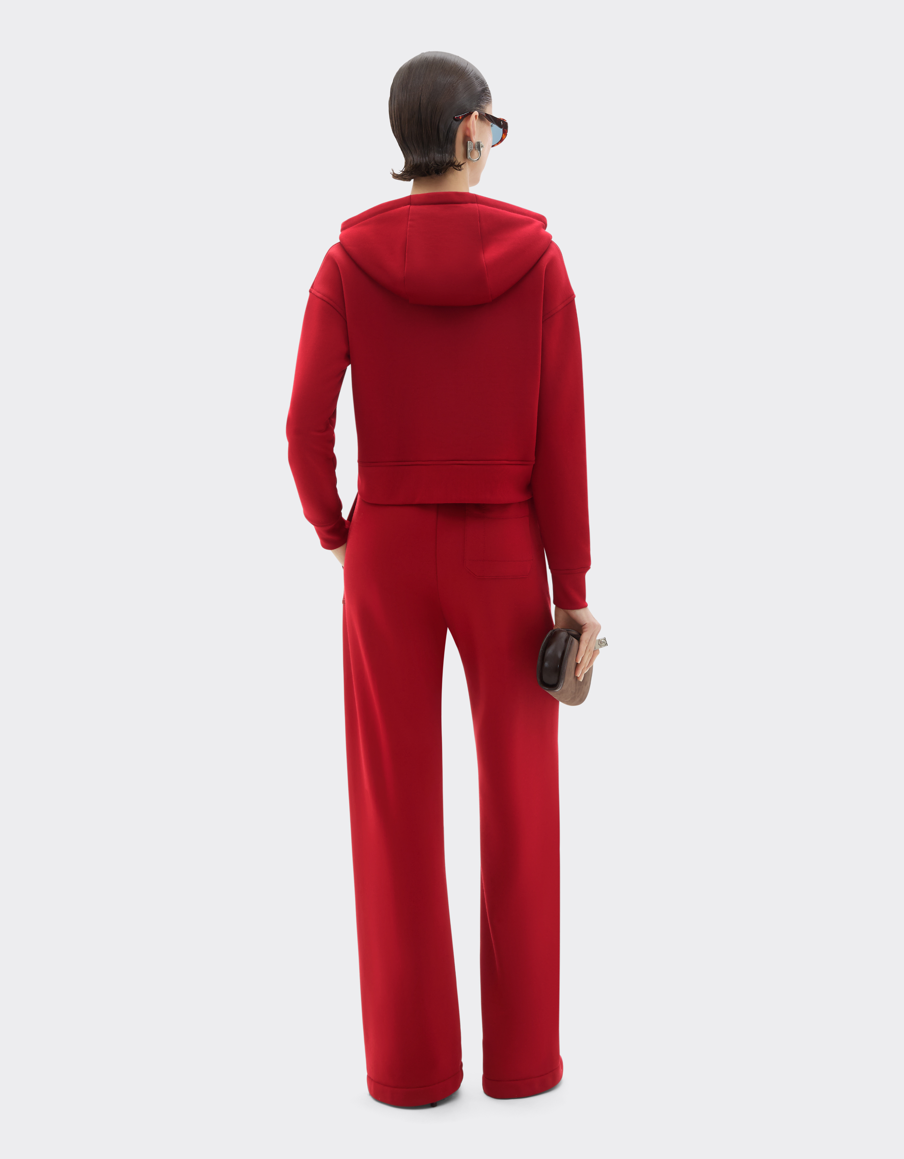 Ferrari Technical Jersey Fleece Pants In Red