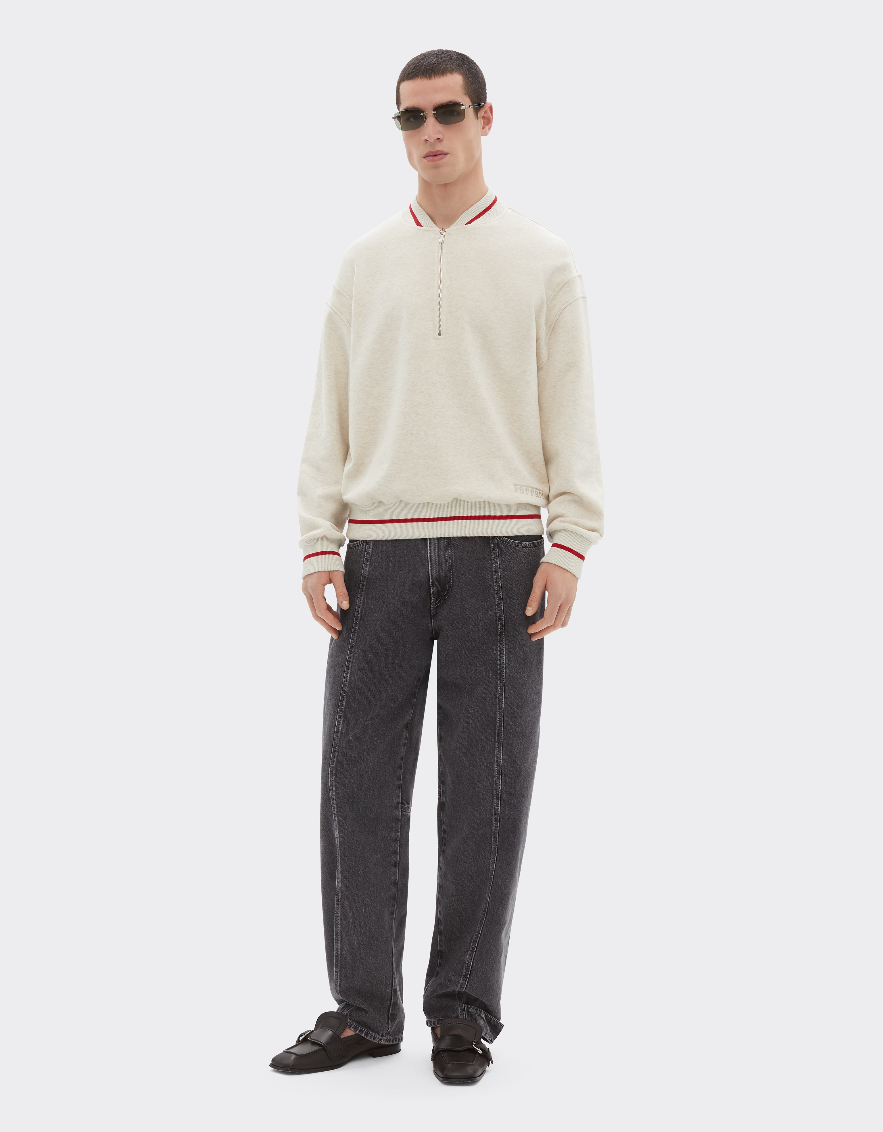  Ferrari Melange-baumwoll-sweatshirt - Male Pullover & Strickwaren Jute L 