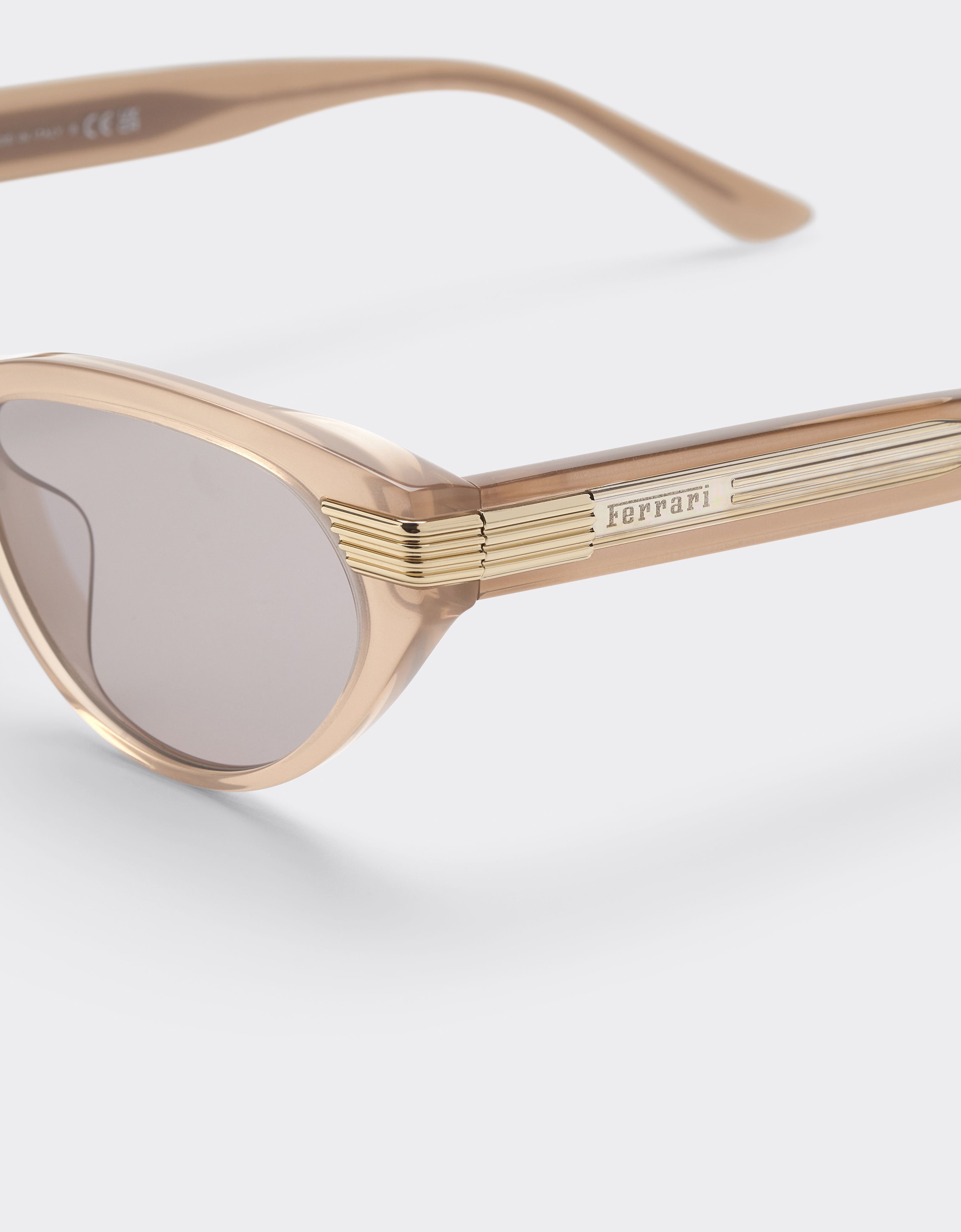 Ferrari Light Brown Pearlacetate Sunglasses With Brown Lenses In Neutral