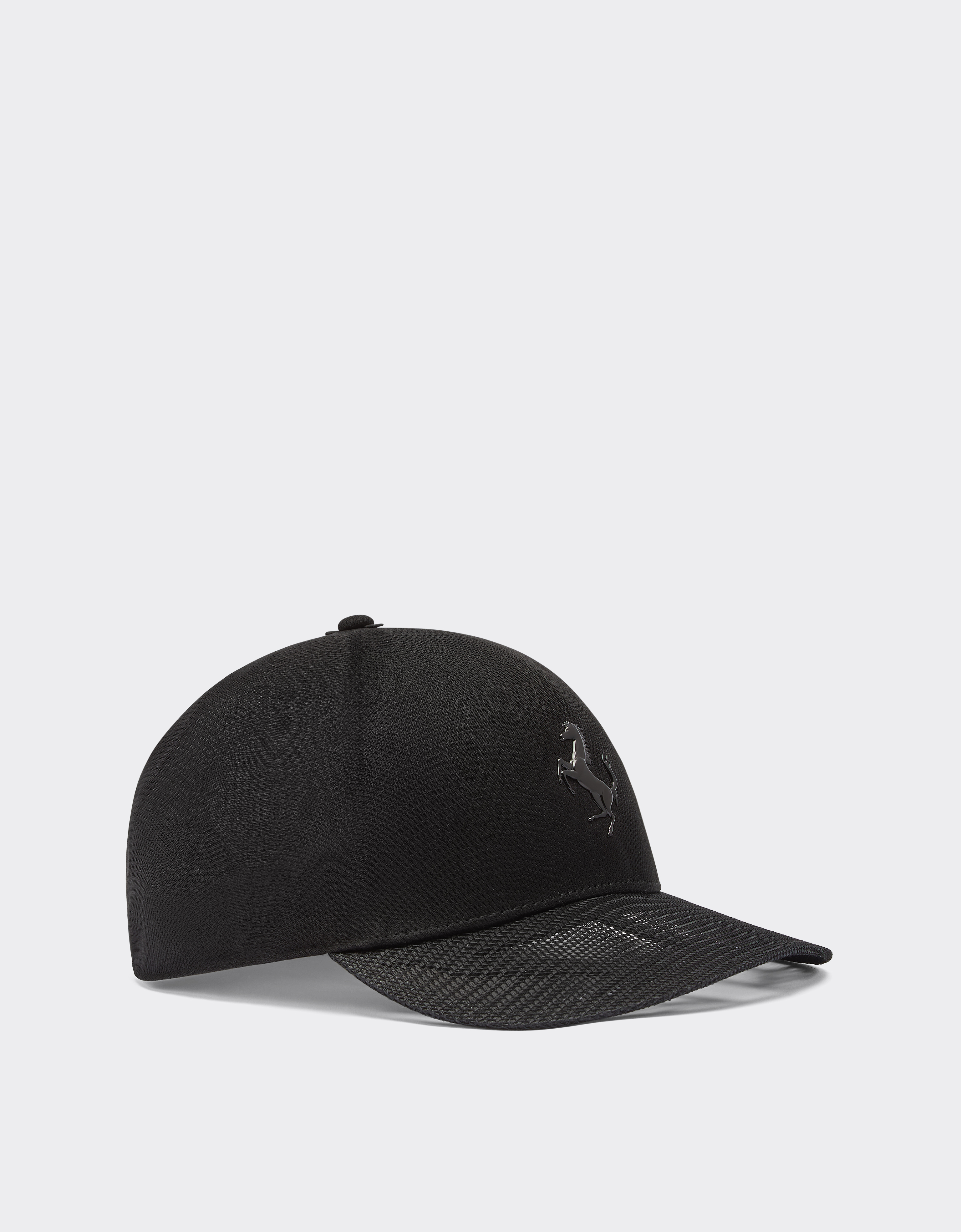 Shop Ferrari Baseball Hat With Transparent Visor In Black