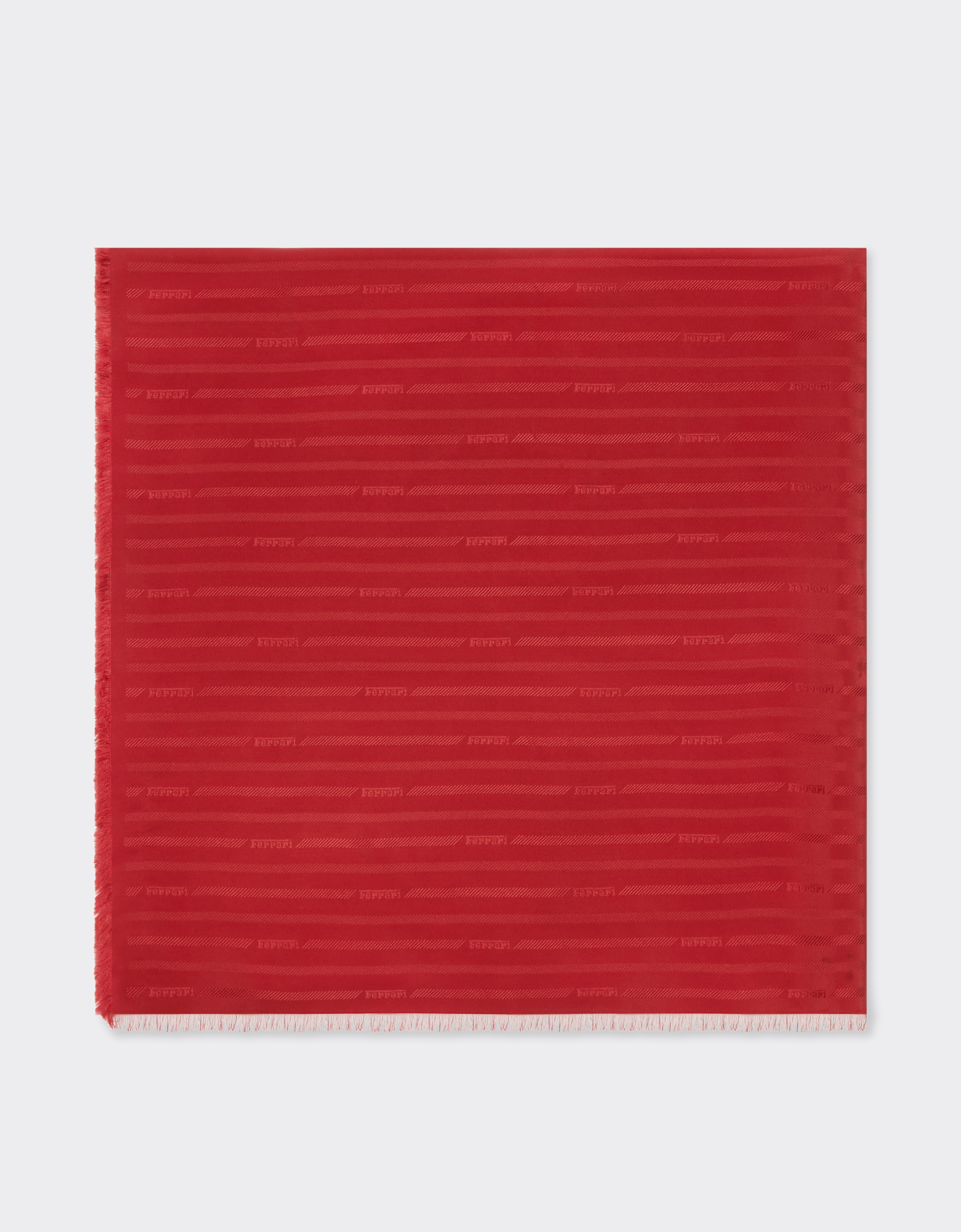 Ferrari Silk Scarf With Micro  Logo