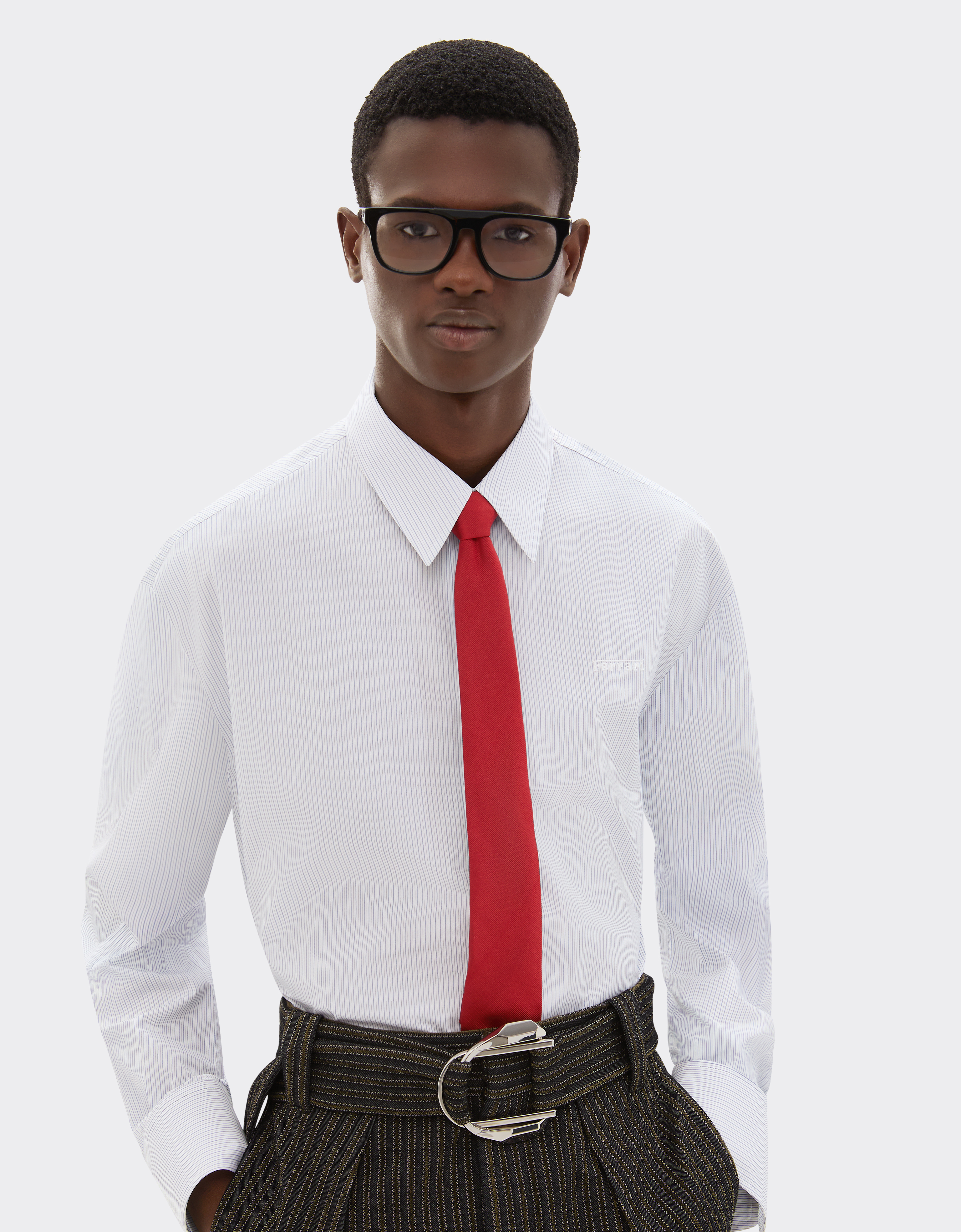 Ferrari Silk Twill Tie In Brown