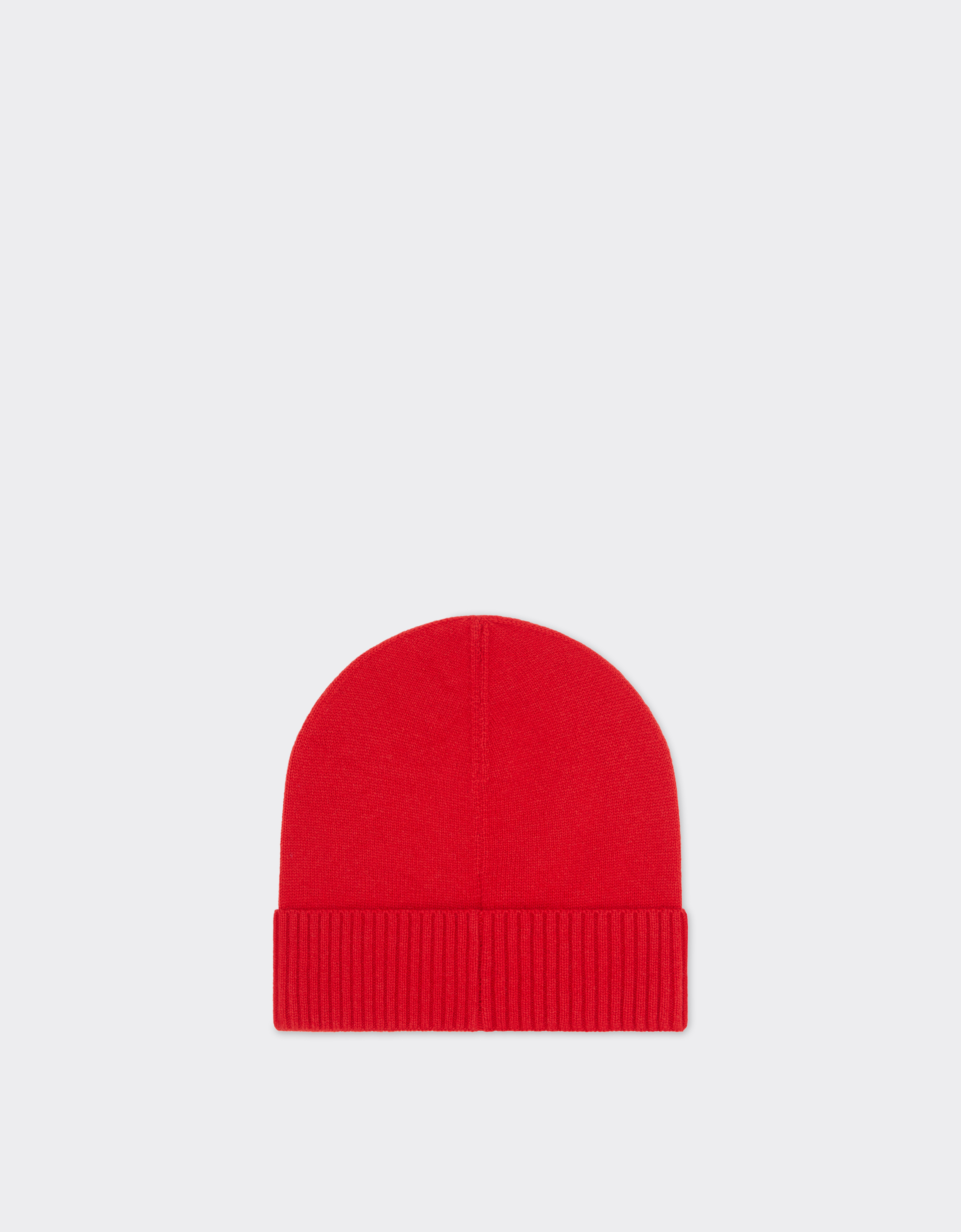 Ferrari Wool And Cashmere Beanie In Rosso Dino