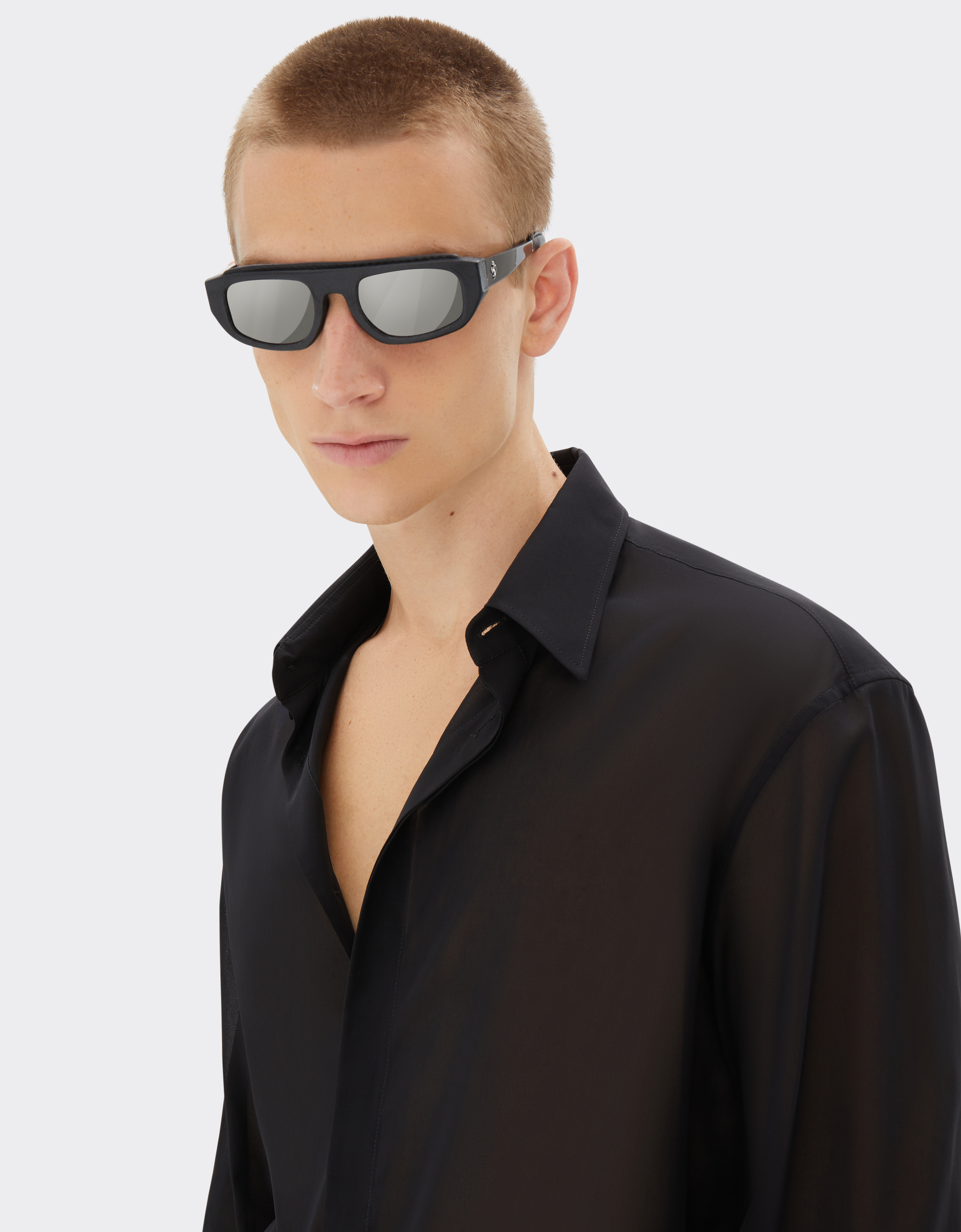 Ferrari Shirt In Voile In Black