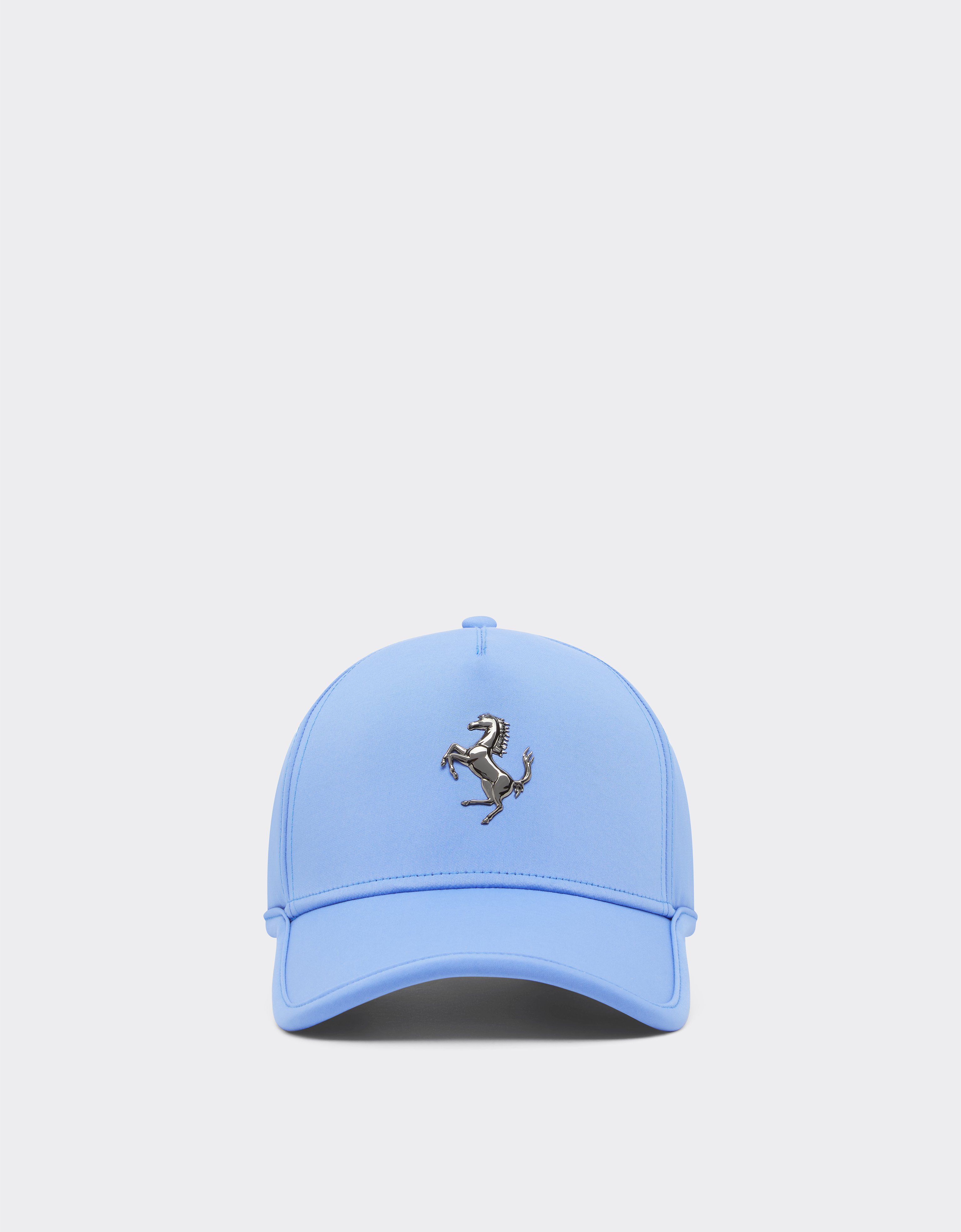 Baseball cap with metal Prancing Horse in Oxford Blue | Ferrari®