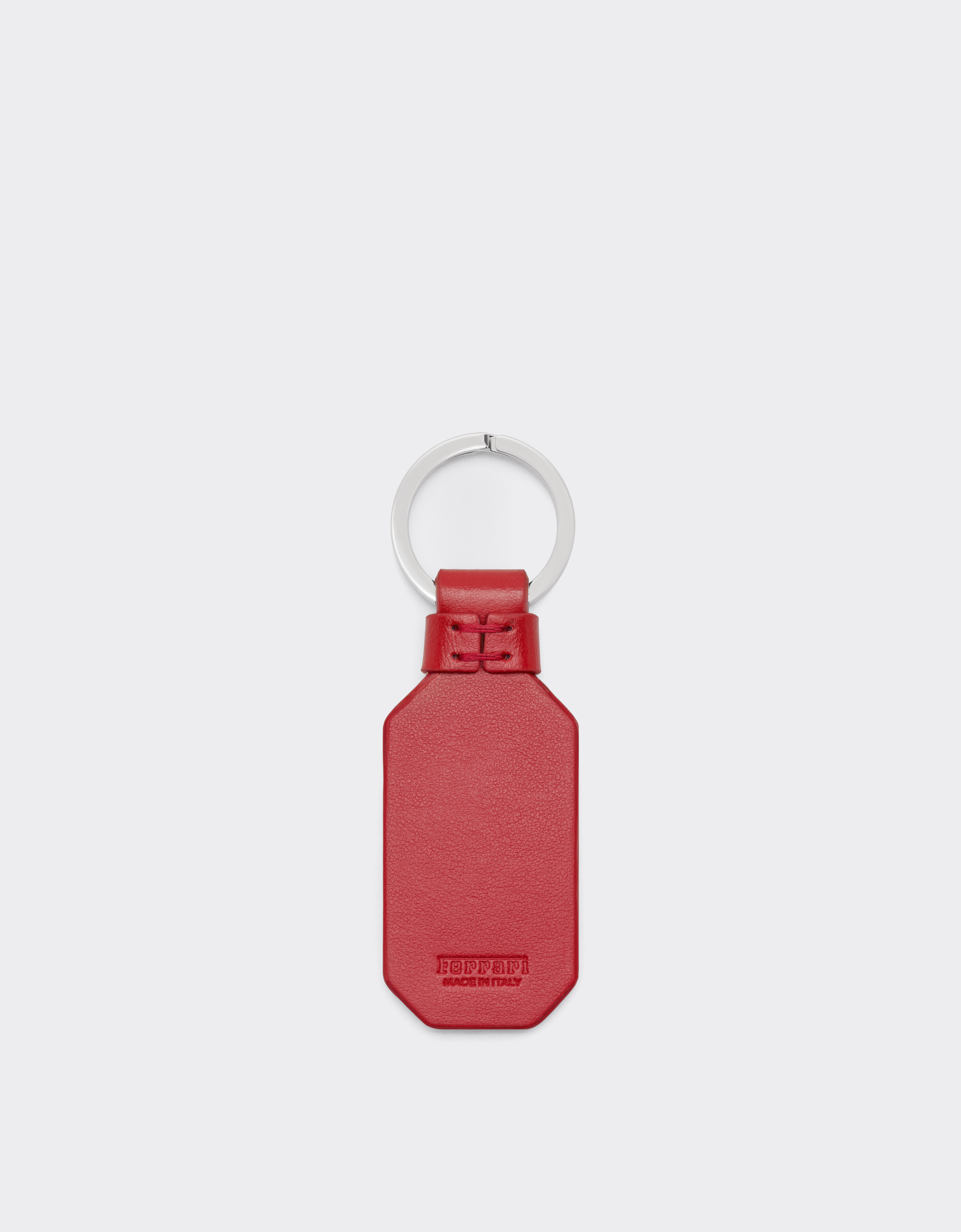  Ferrari Leather Keyring With Prancing Horse - Male Keychains Maison Red Os 