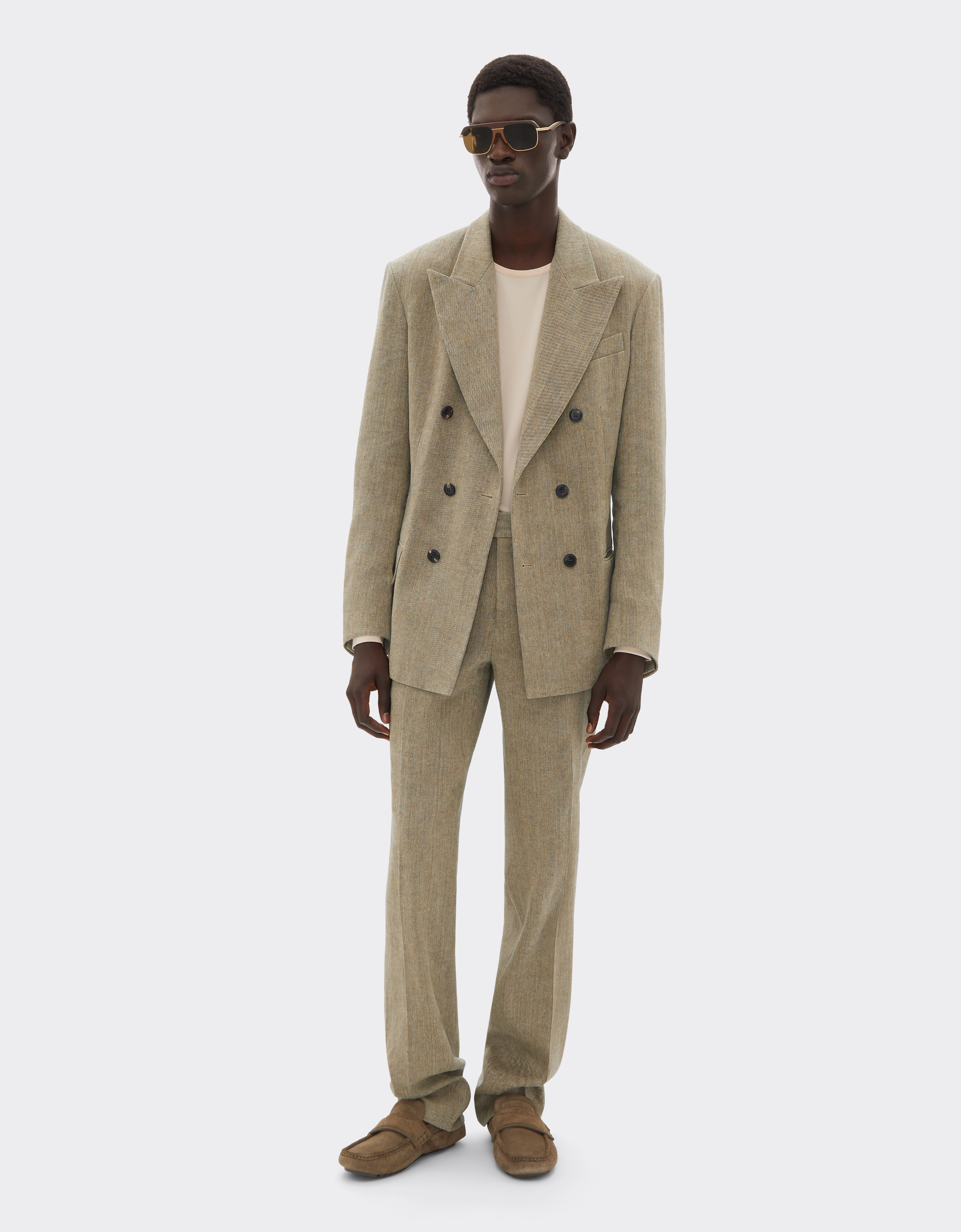  Ferrari Délavé-twill-blazer - Male Jacken Khaki Green 50 