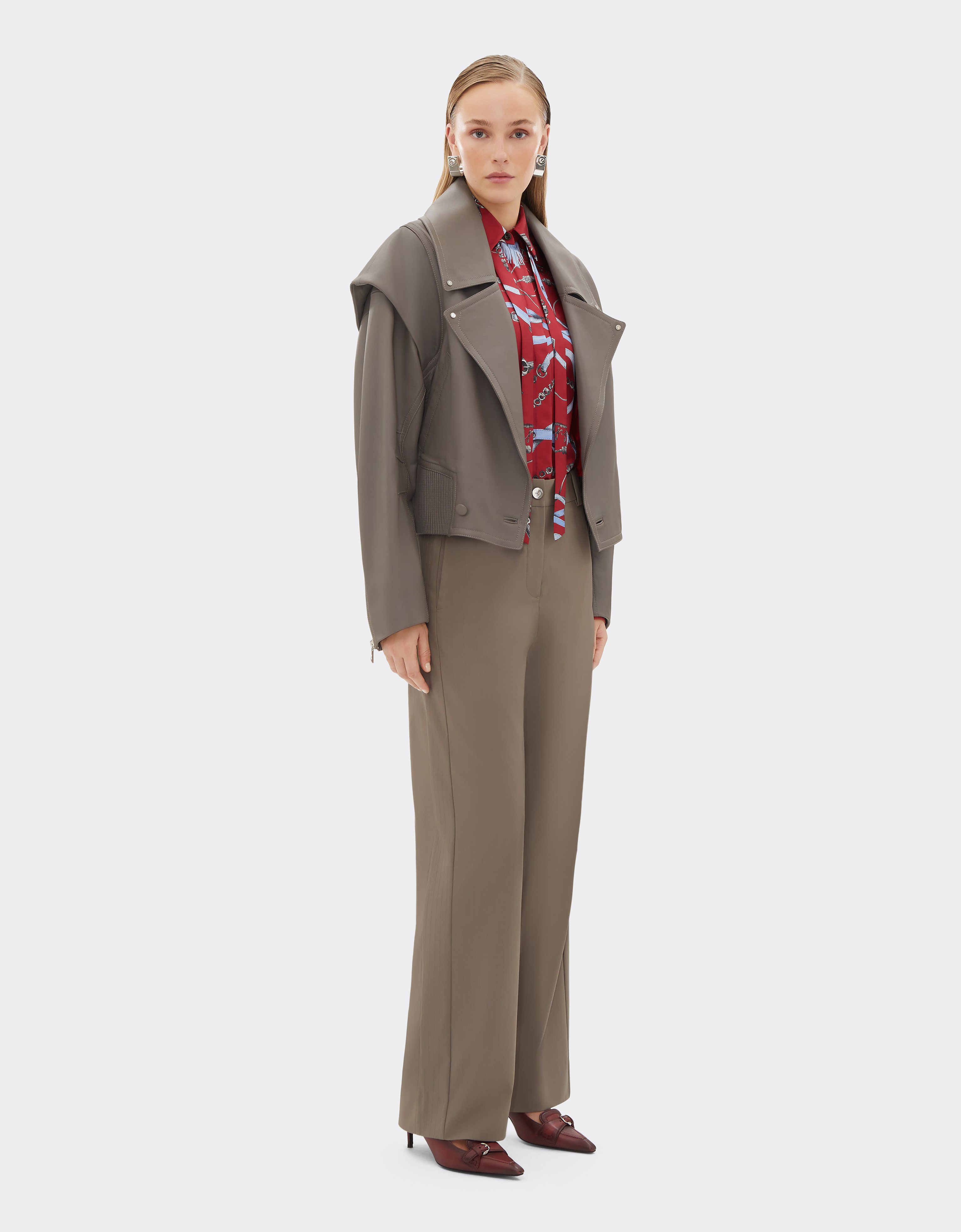  Ferrari Rubberized Nappa Leather Blouson - Female Jackets Clay 40 