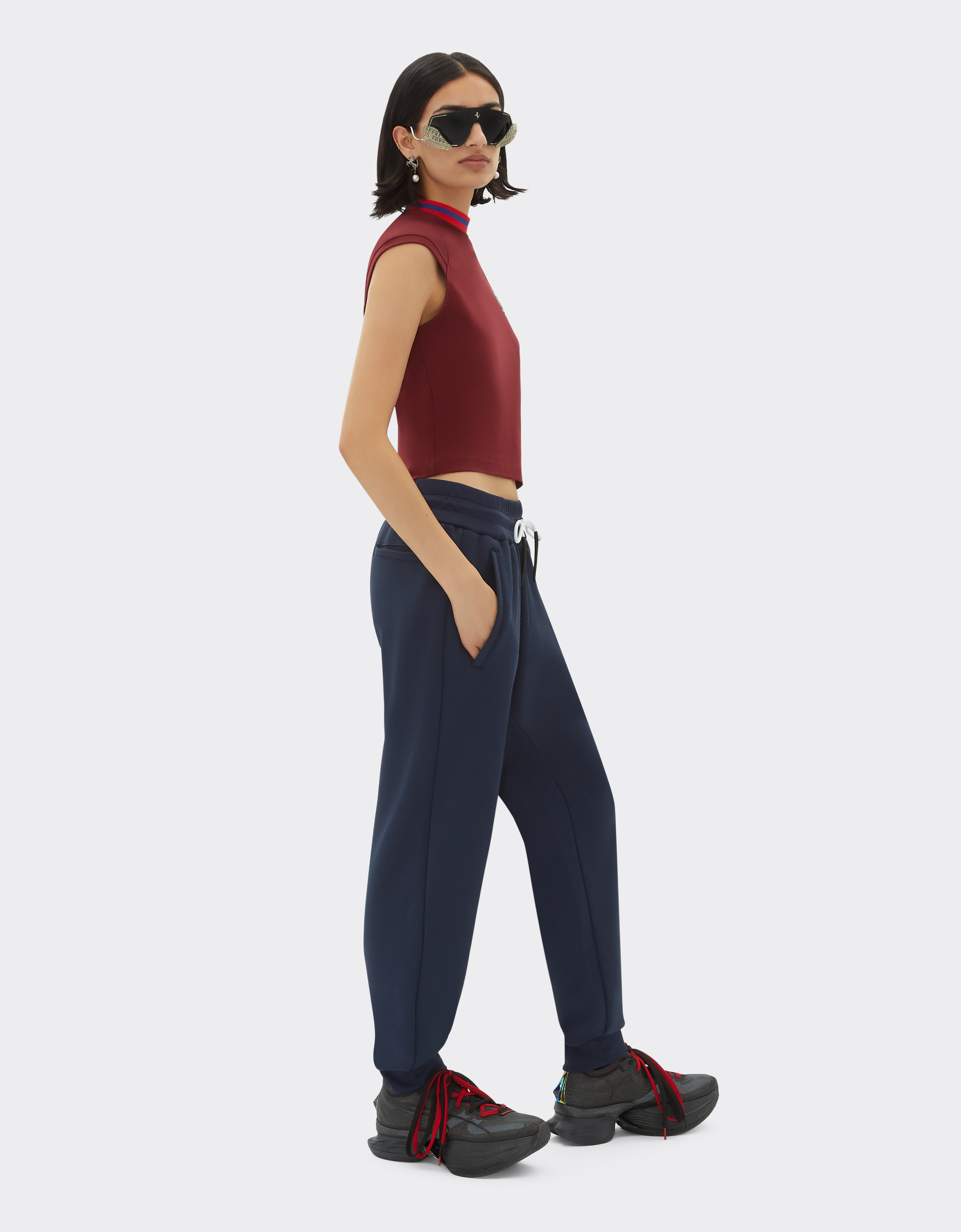 Ferrari Cotton-blend Joggers In Navy