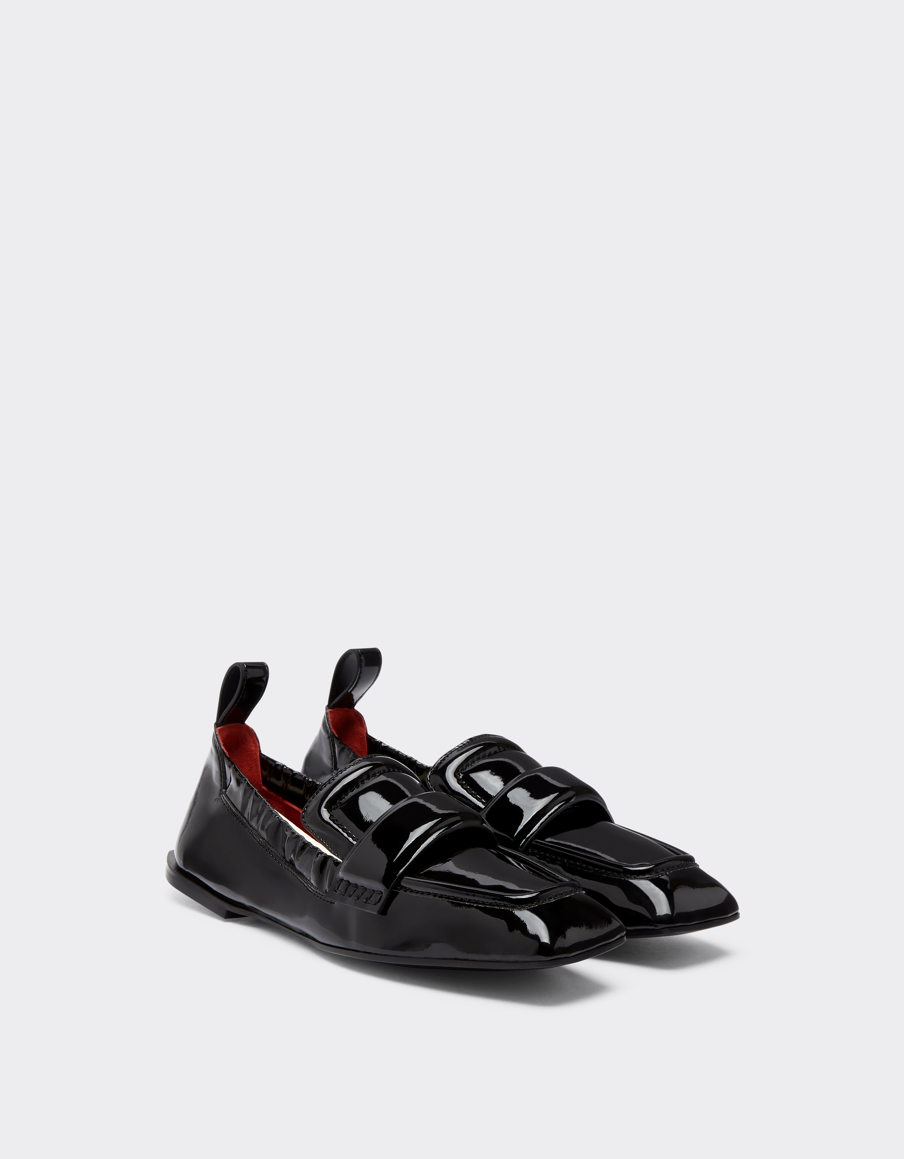 Ferrari Loafer In Patent Leather In Black