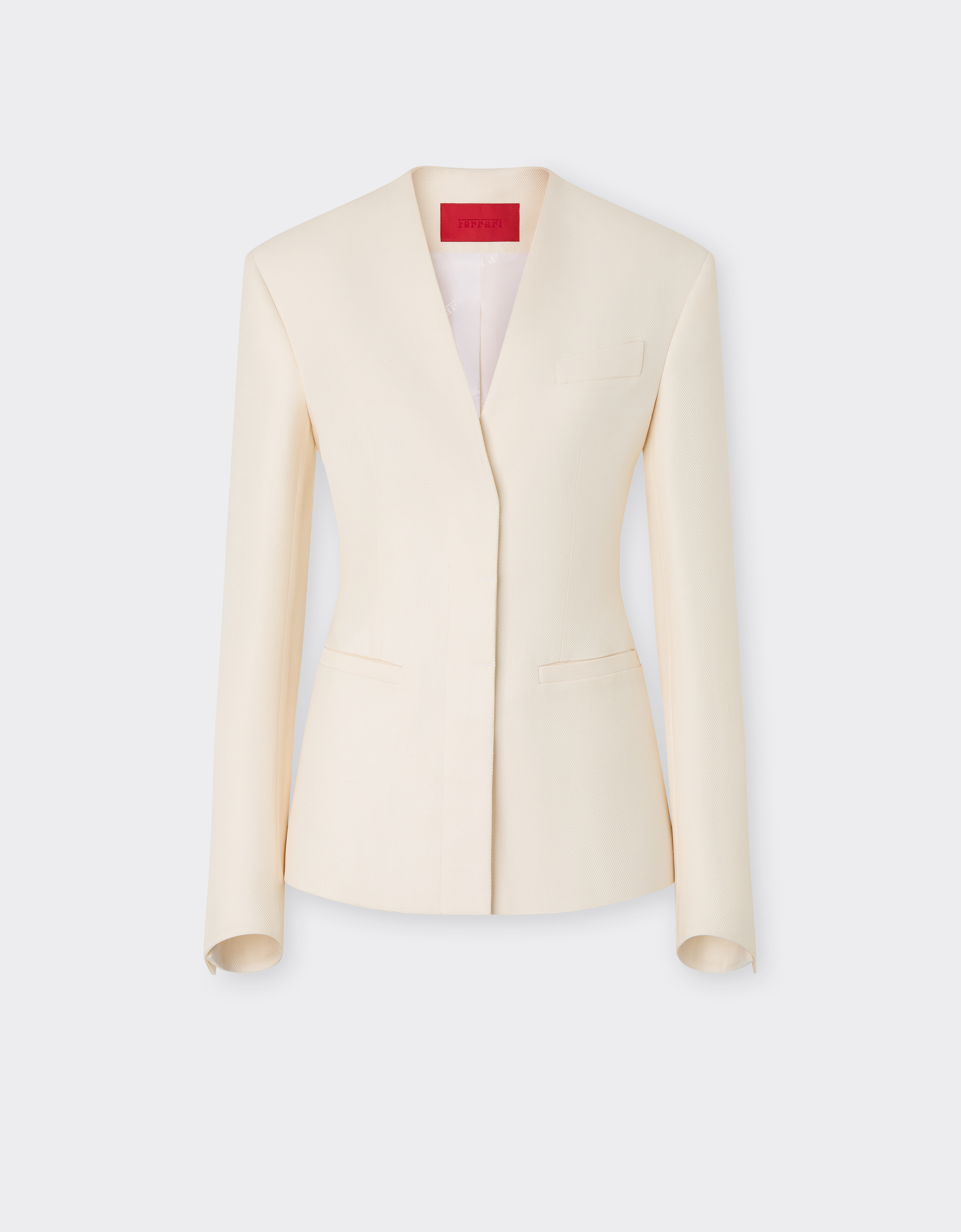 Ferrari Women's Avorio Shantung Silk Jacket - Jackets 42