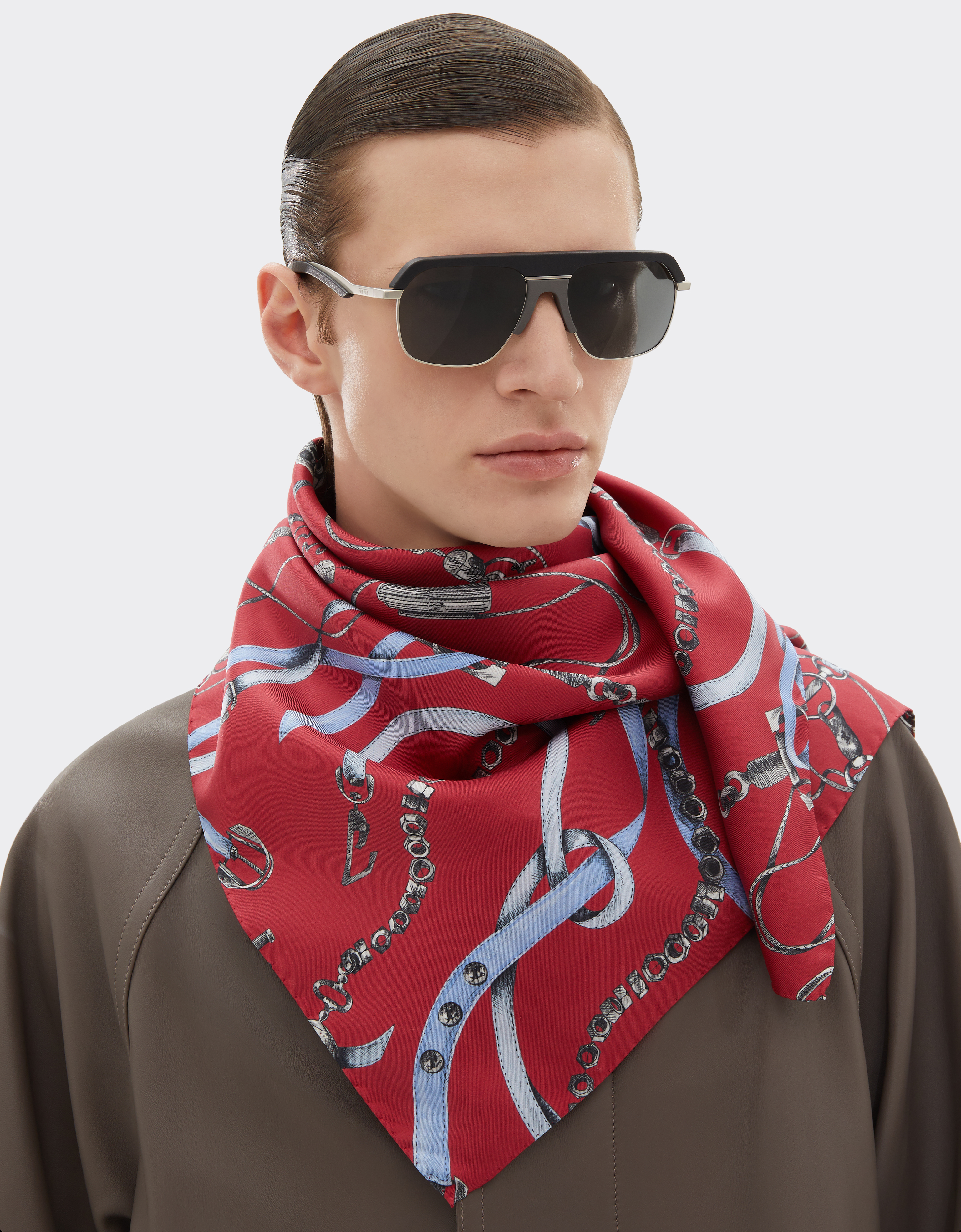  Ferrari Carré Aus Seidentwill Mit Ferrari Closet-print -  Schals & Tücher Maison Red Os 
