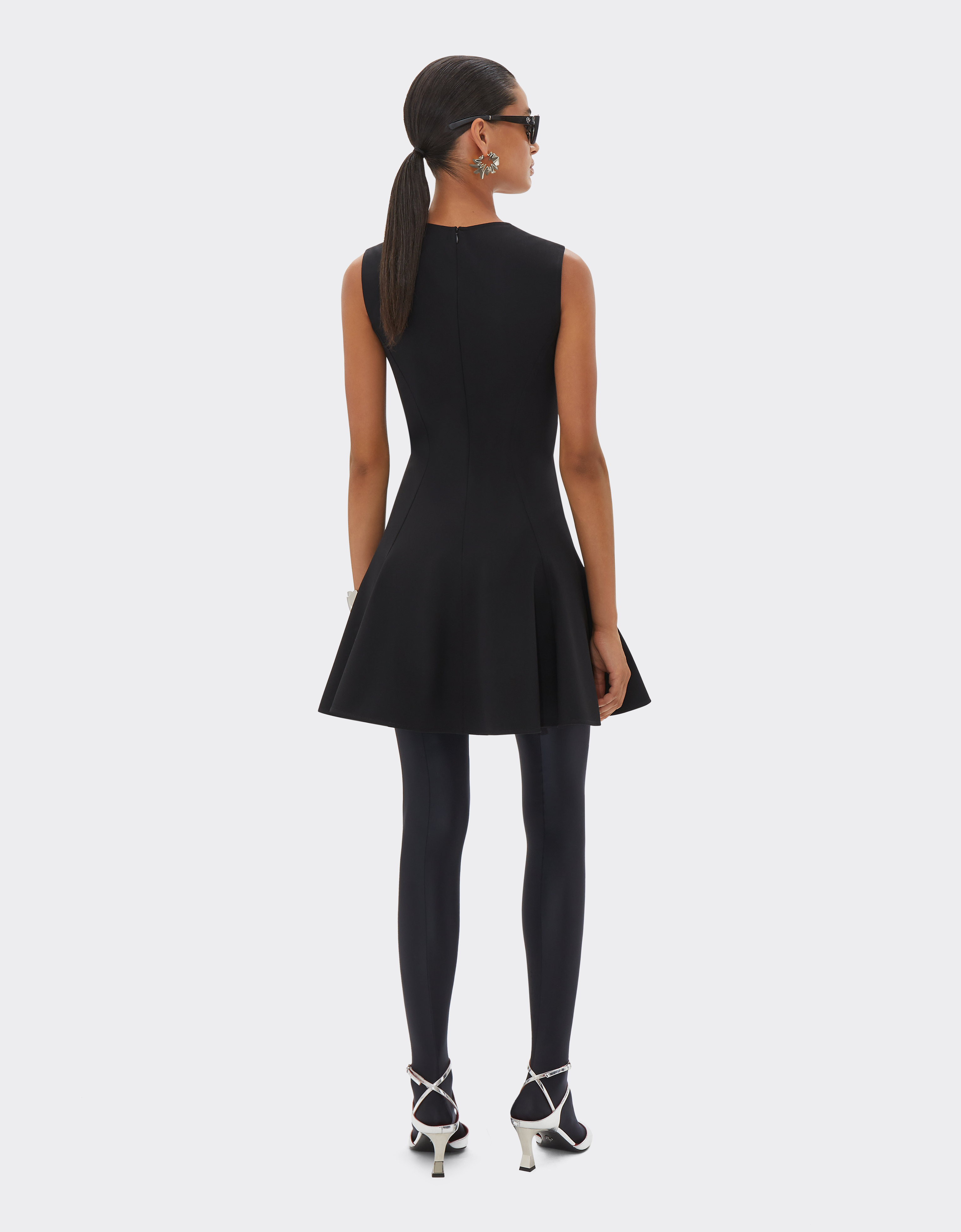 Ferrari Short Comfort Wool Dress In Black