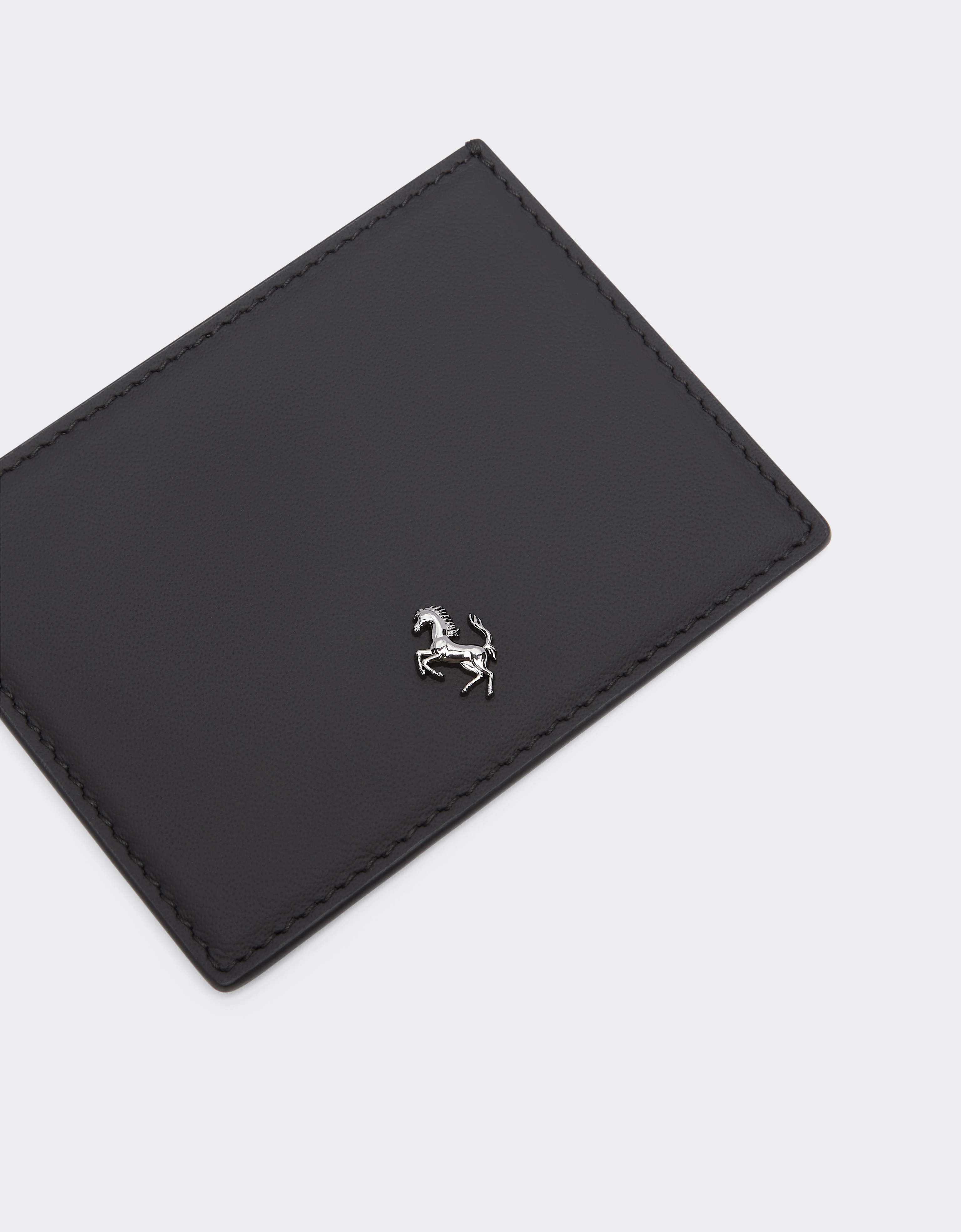  Ferrari Second Life Leather Card Holder -  Wallets Black Os 