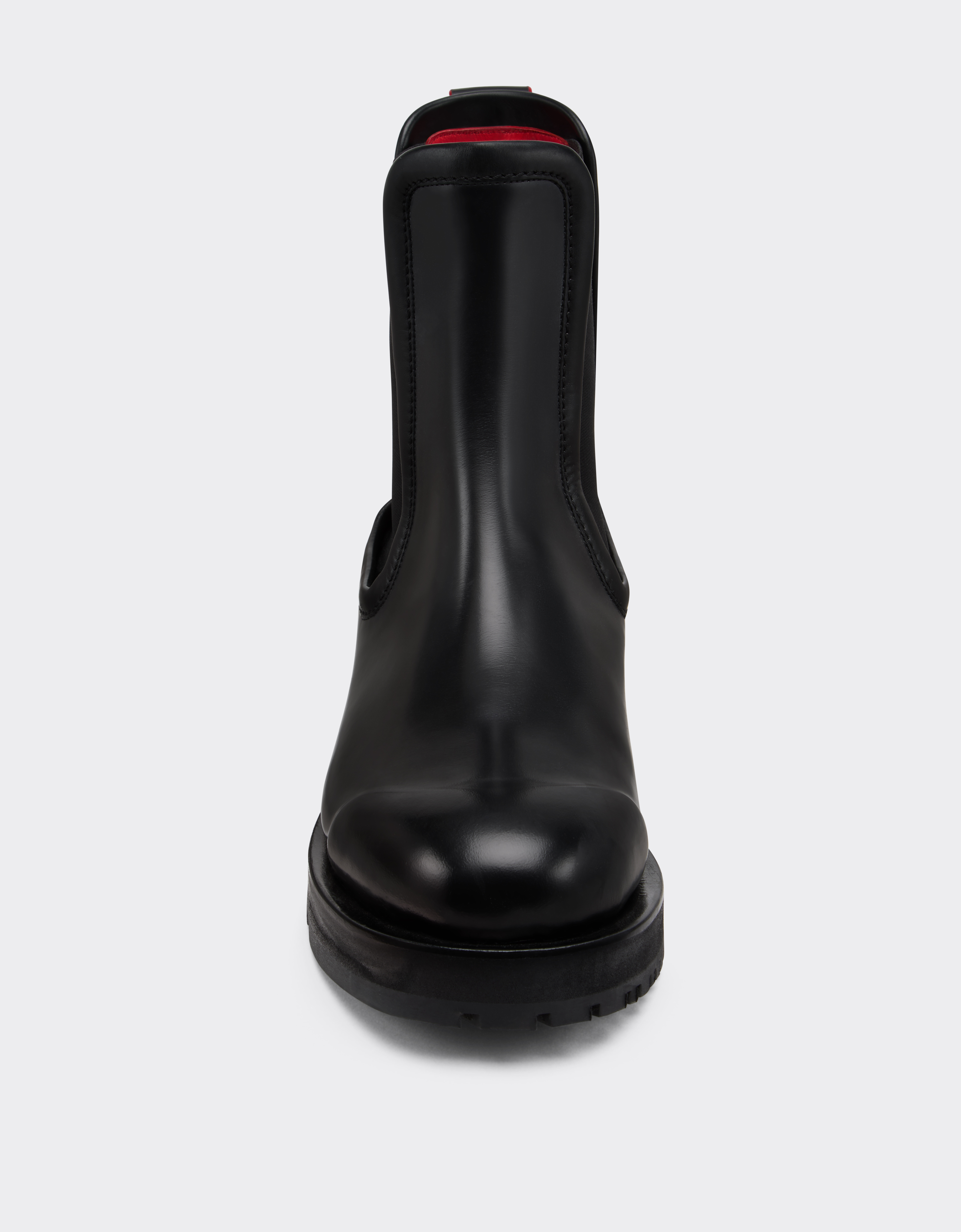Ferrari Chelsea Ankle Boot In Matte Leather In Black