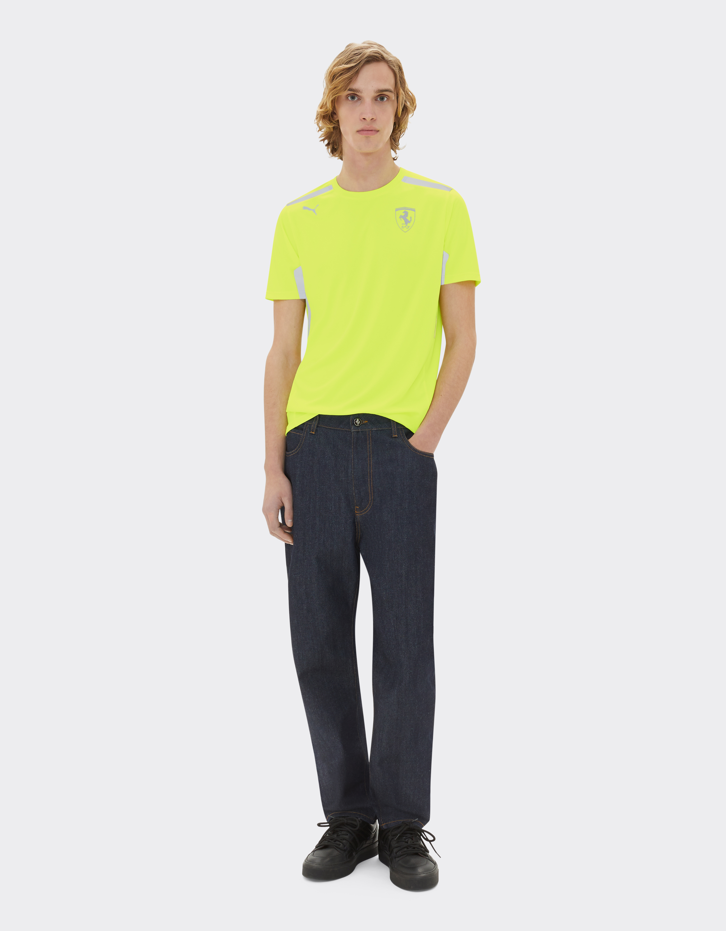 Ferrari Puma For Scuderia  Hp 2025 Set-up Team T-shirt In Yellow
