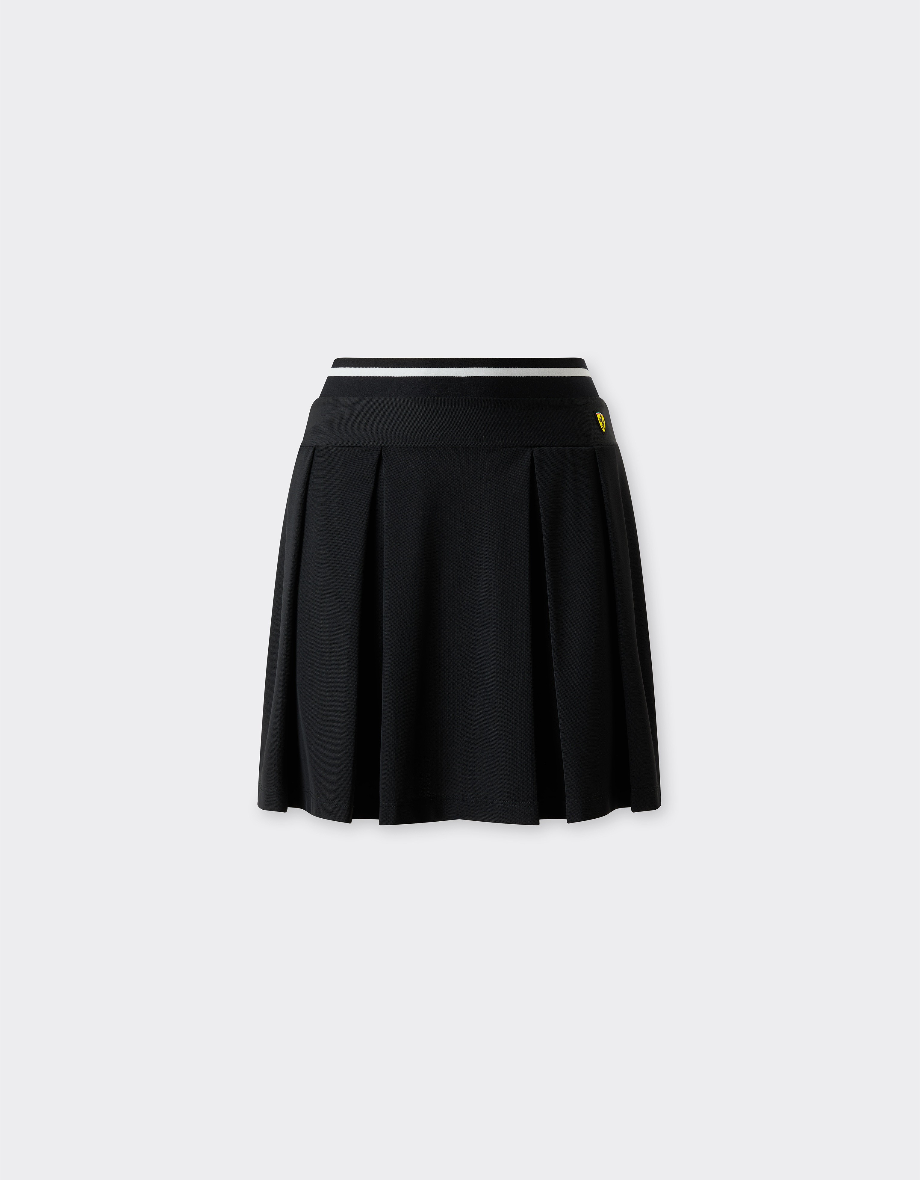Technical piqué mini skirt