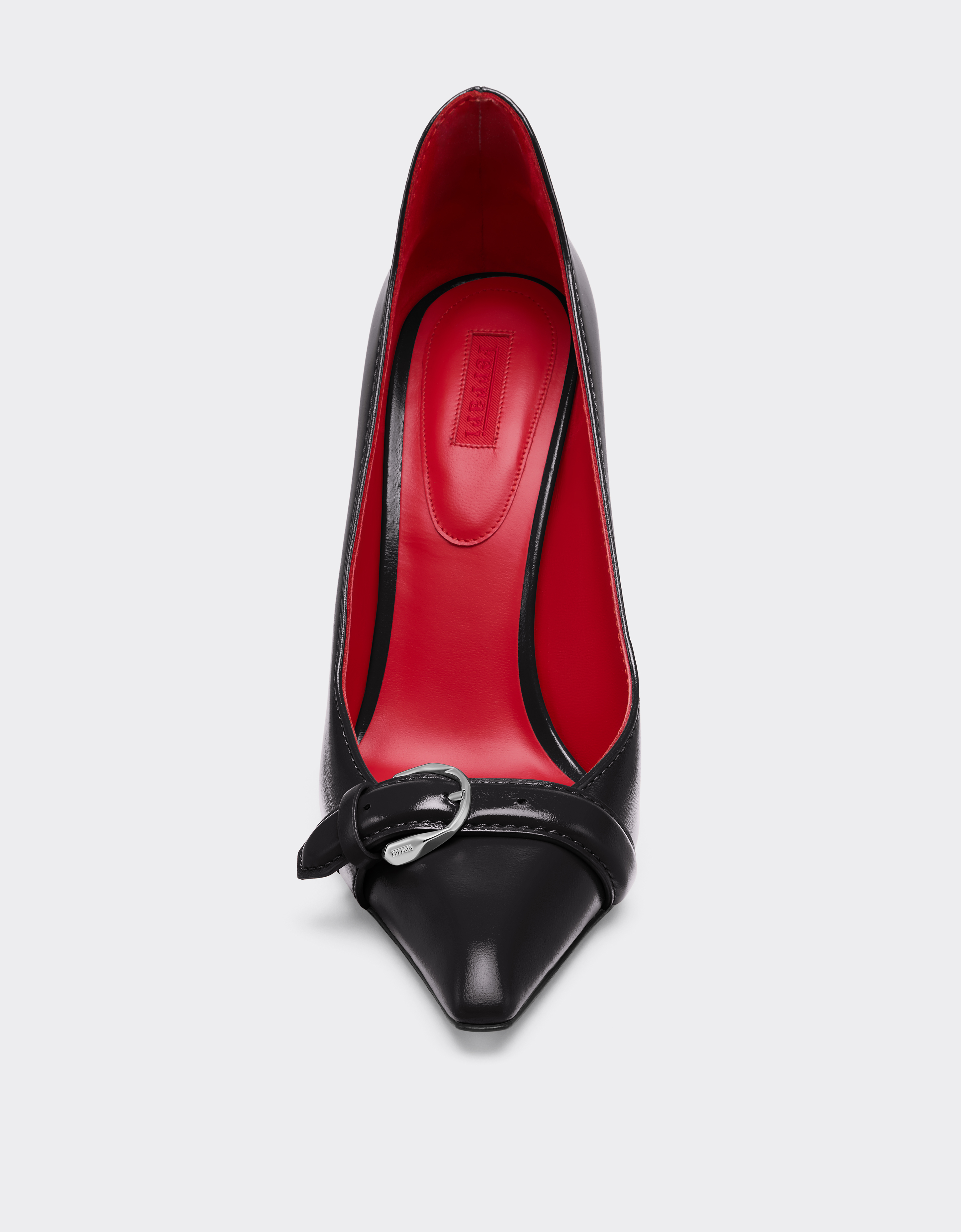 Ferrari Court Shoes In Ultra-wet-effect Glossy Leather In Black