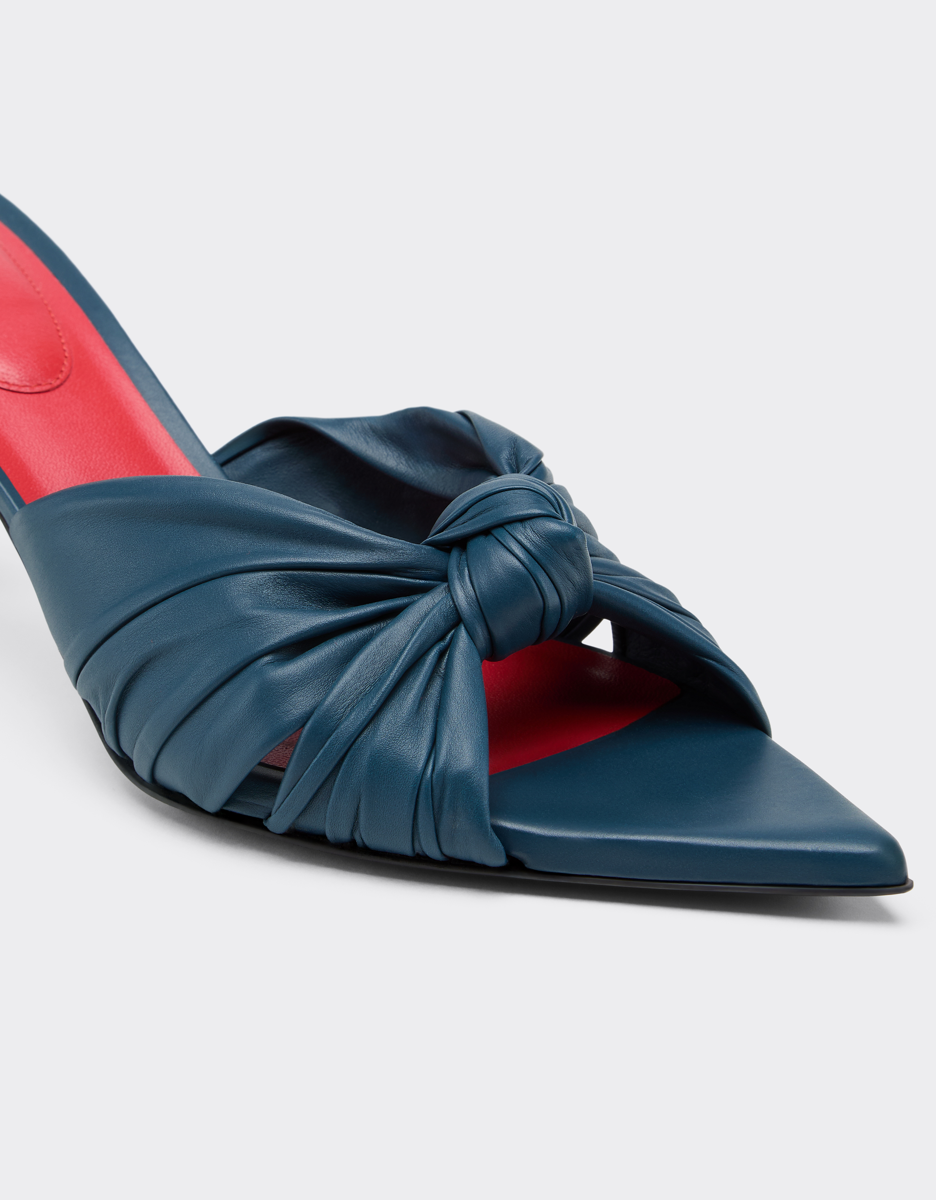 Ferrari Leather Sandal With Knotted Pattern