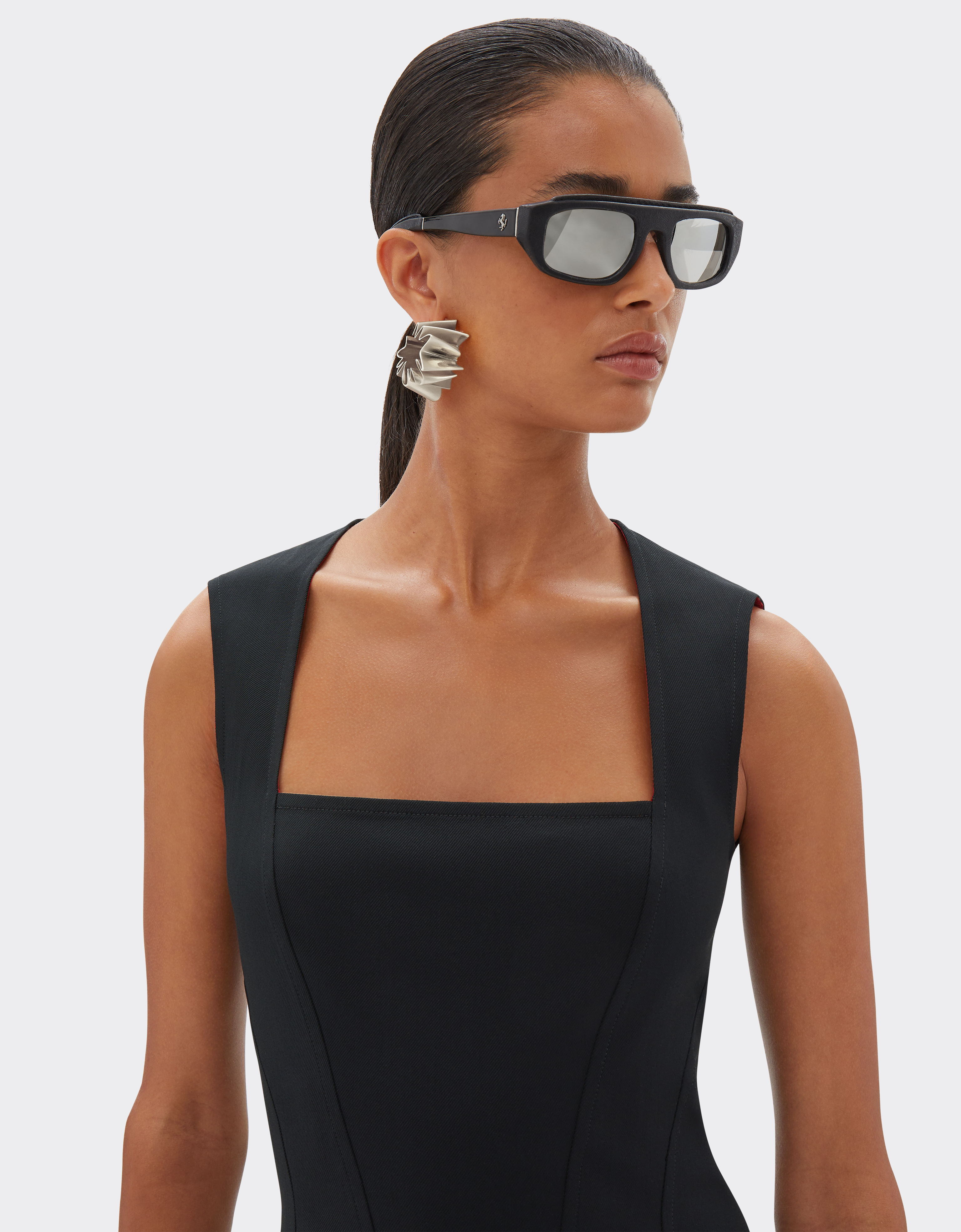 Short comfort wool dress in Black for Women | Ferrari® Short comfort wool dress in Black for Women | Ferrari®