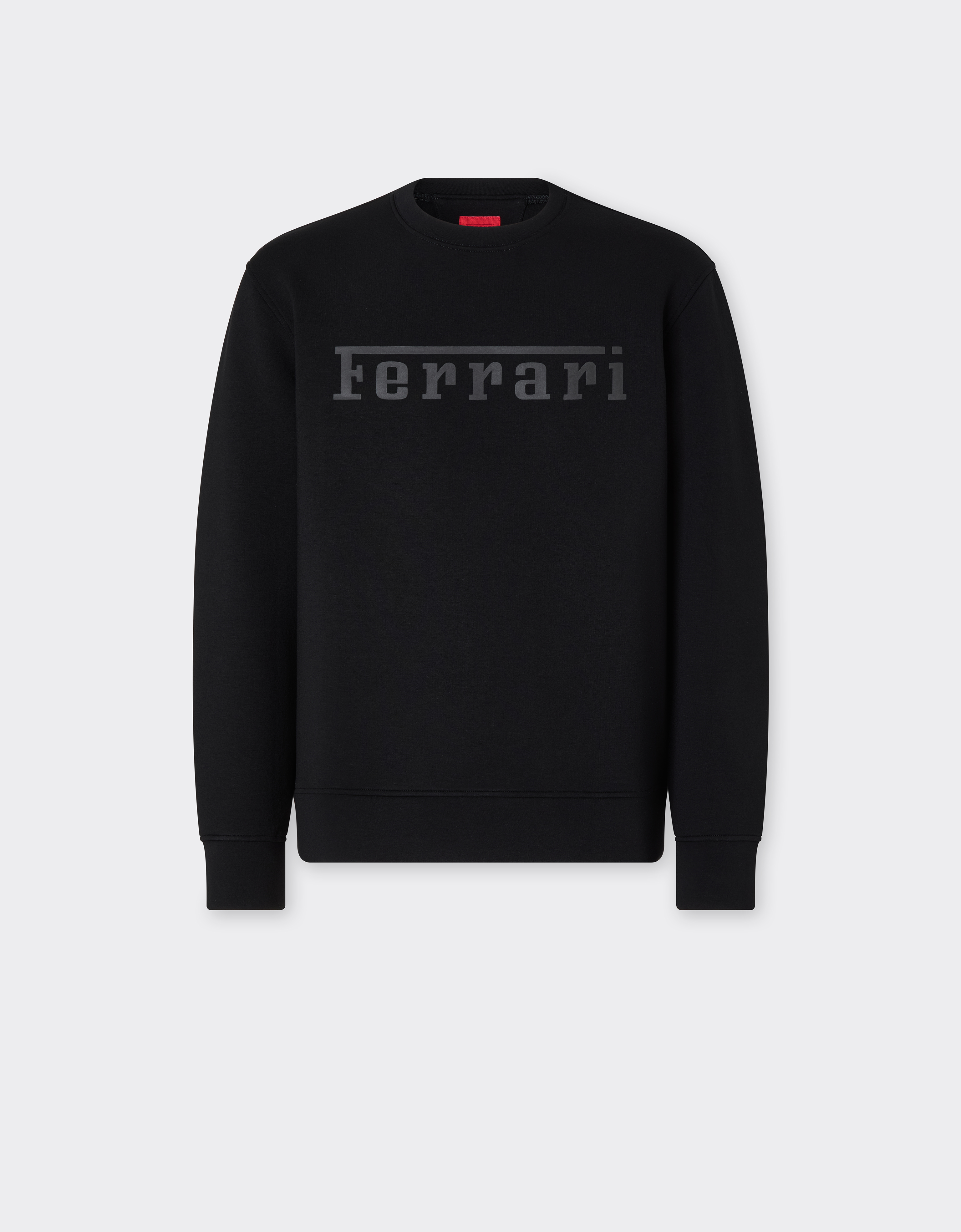 Ferrari Men's Nero Scuba Sweatshirt With Logo - Sweaters & Knitwear Xxl
