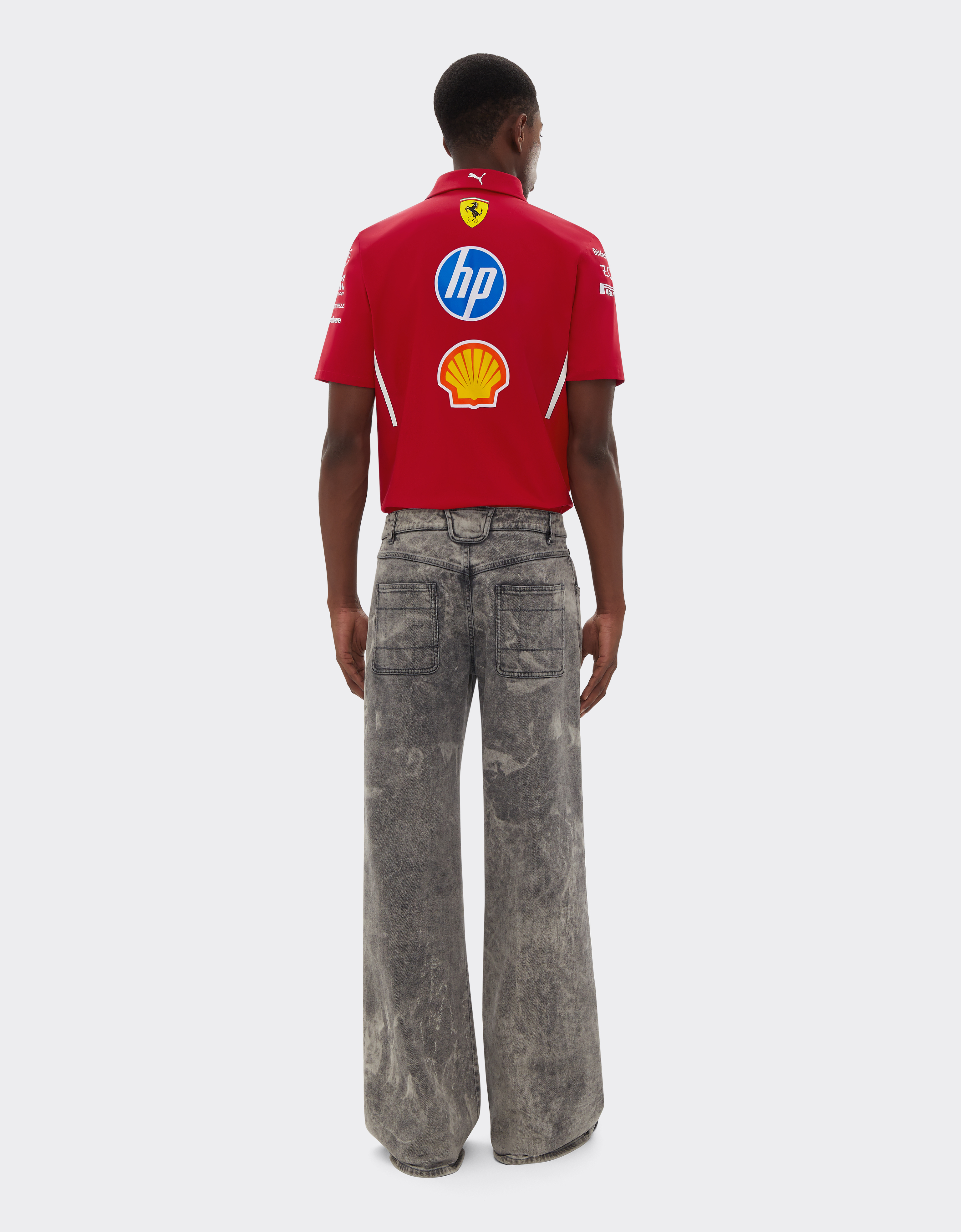 Ferrari Puma For Scuderia Hp 2025 Team Shirt In Cherry