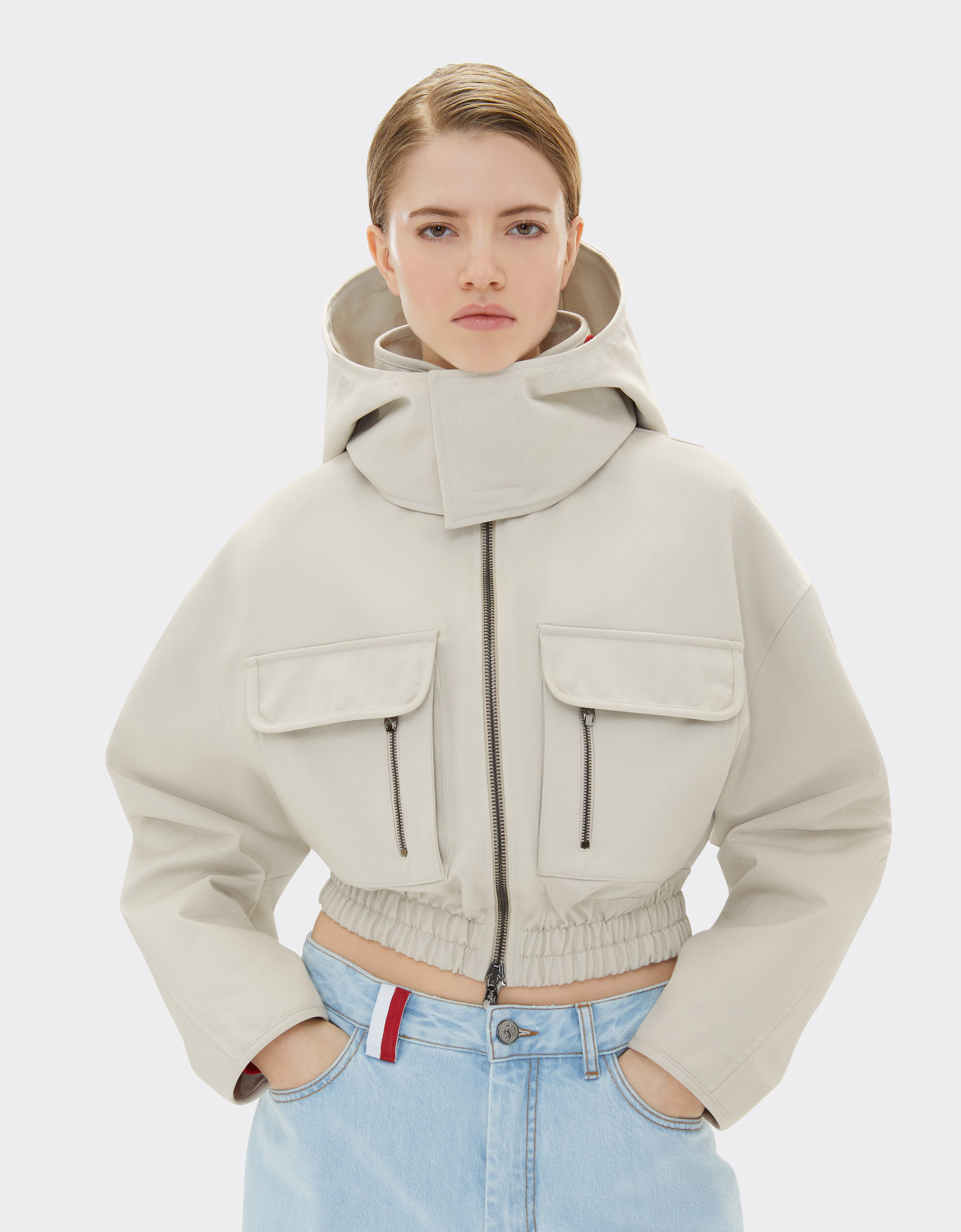 Ferrari X Charles Leclerc Cropped Gabardine Parka