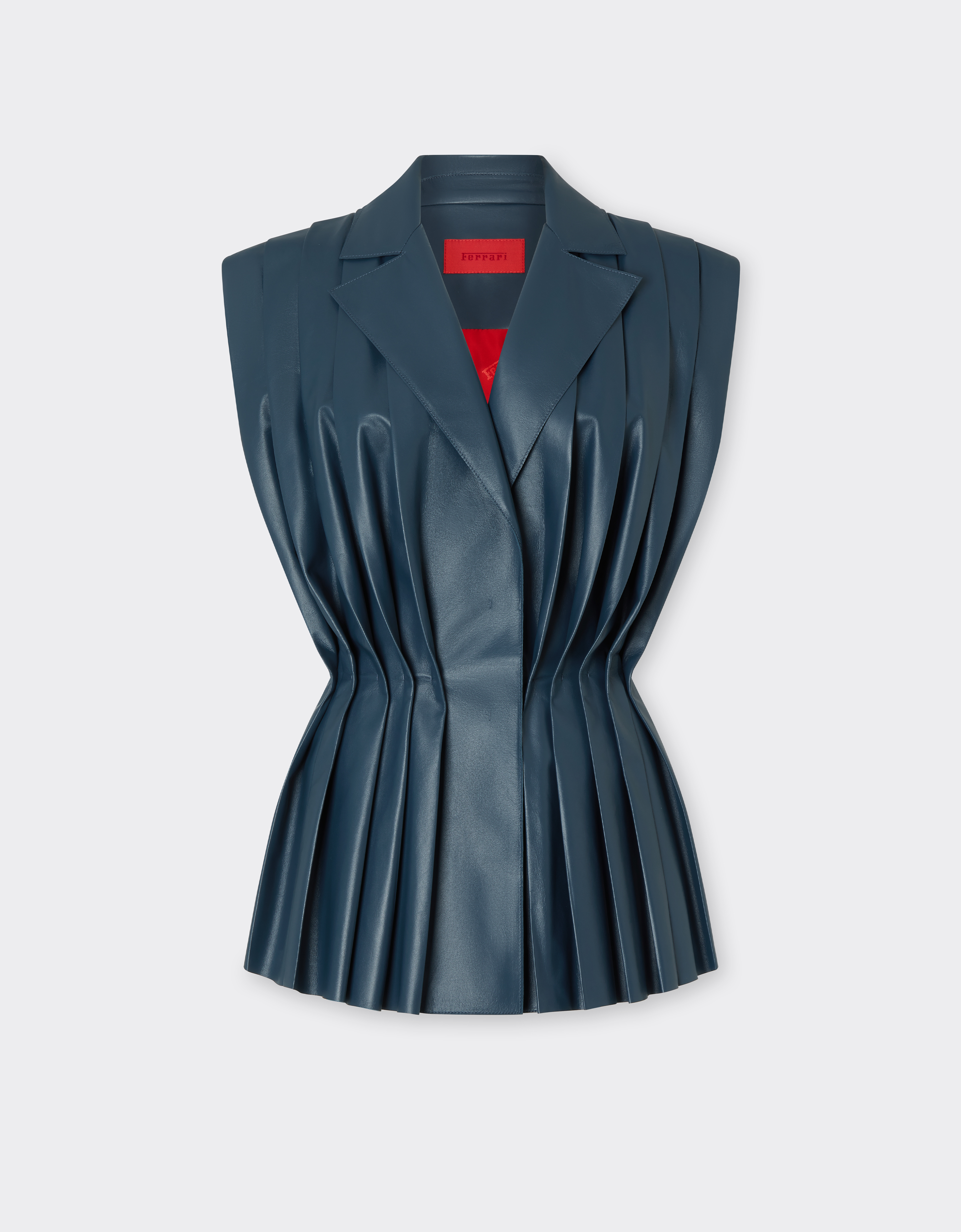 Ferrari Gilet In Semi-gloss Nappa Leather