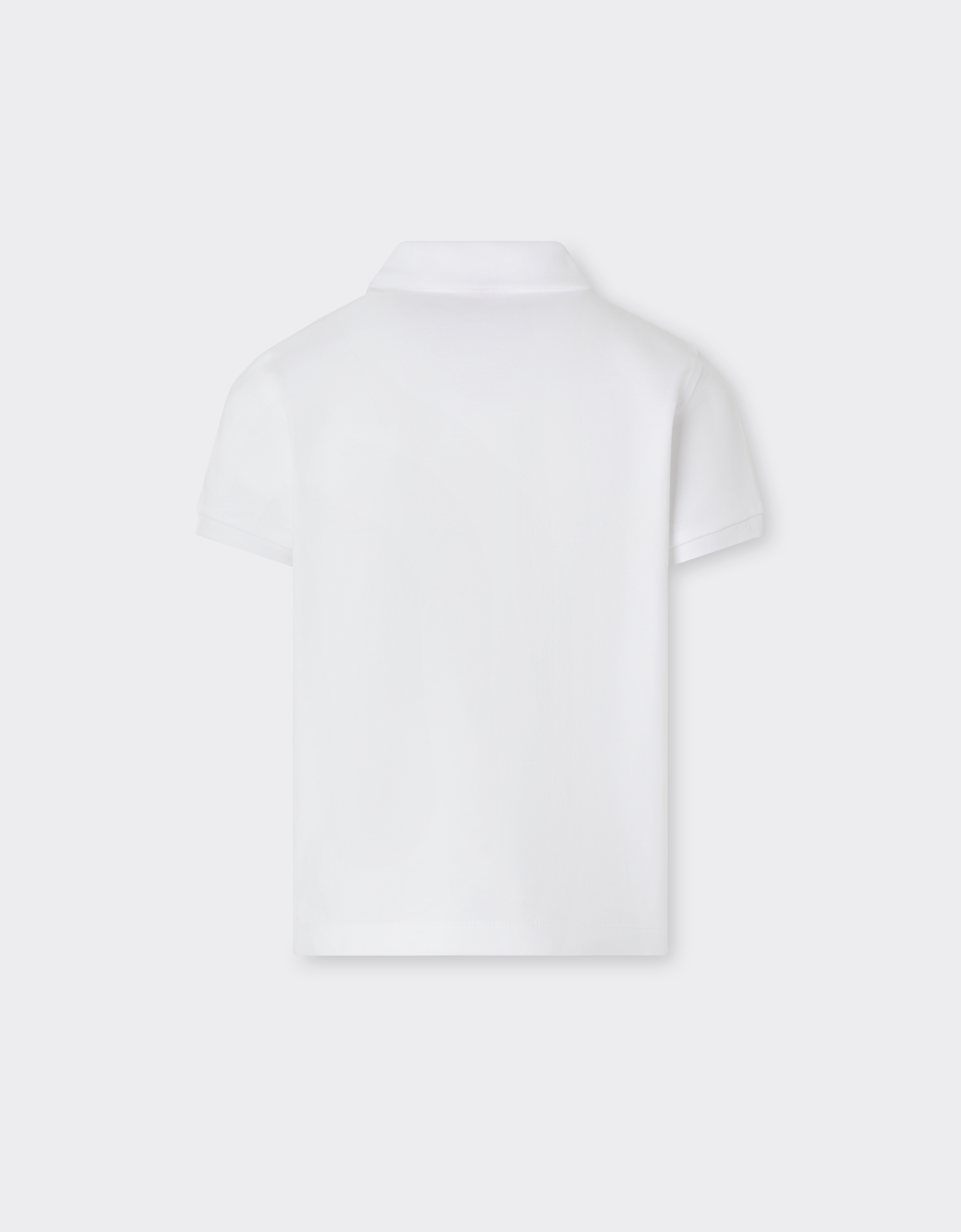 Ferrari Poloshirt Aus Bio-baumwolle Mit Ferrari-logo - Male Poloshirts Optisch Weiß 12y 