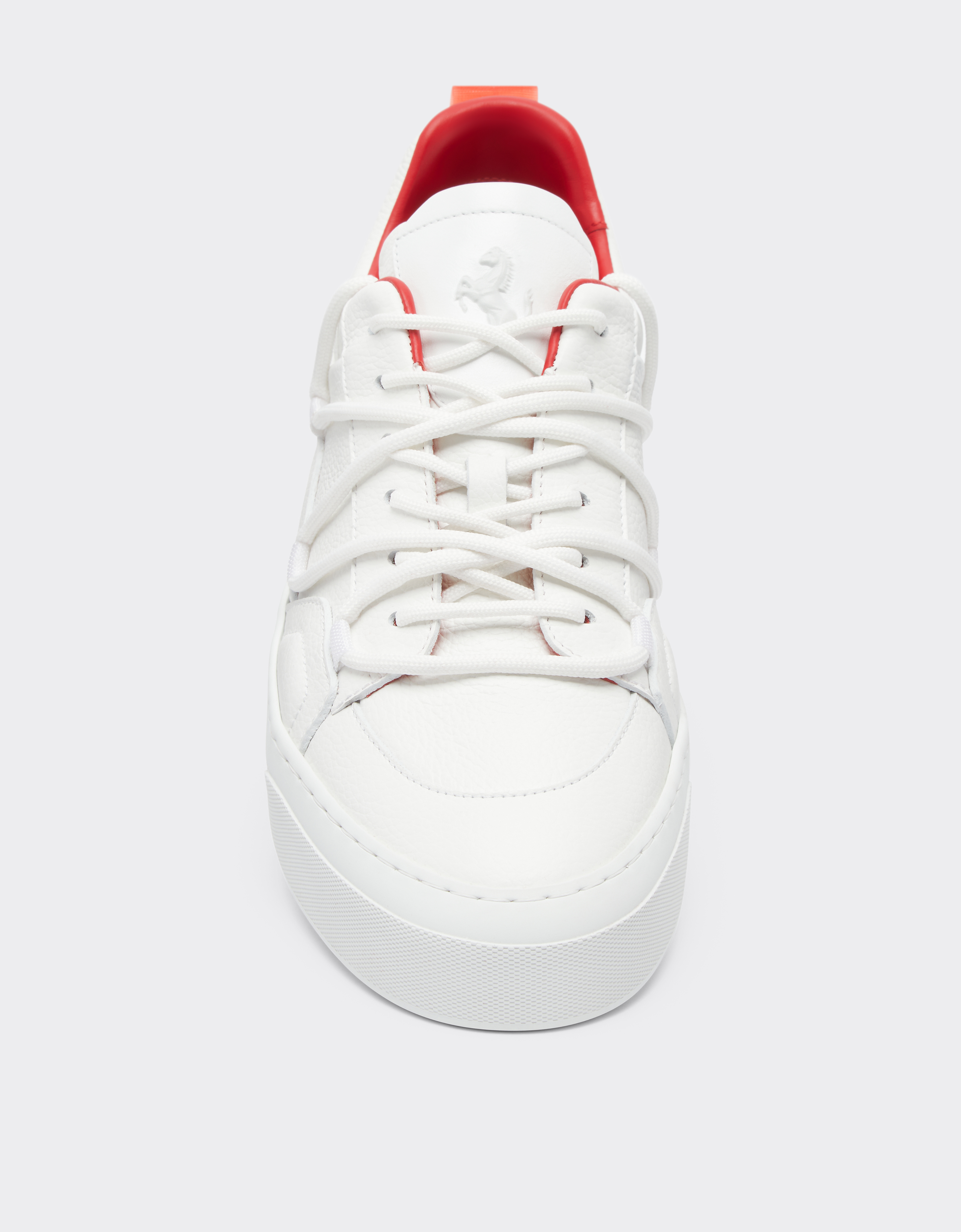 Ferrari Leather Trainers In Optical White