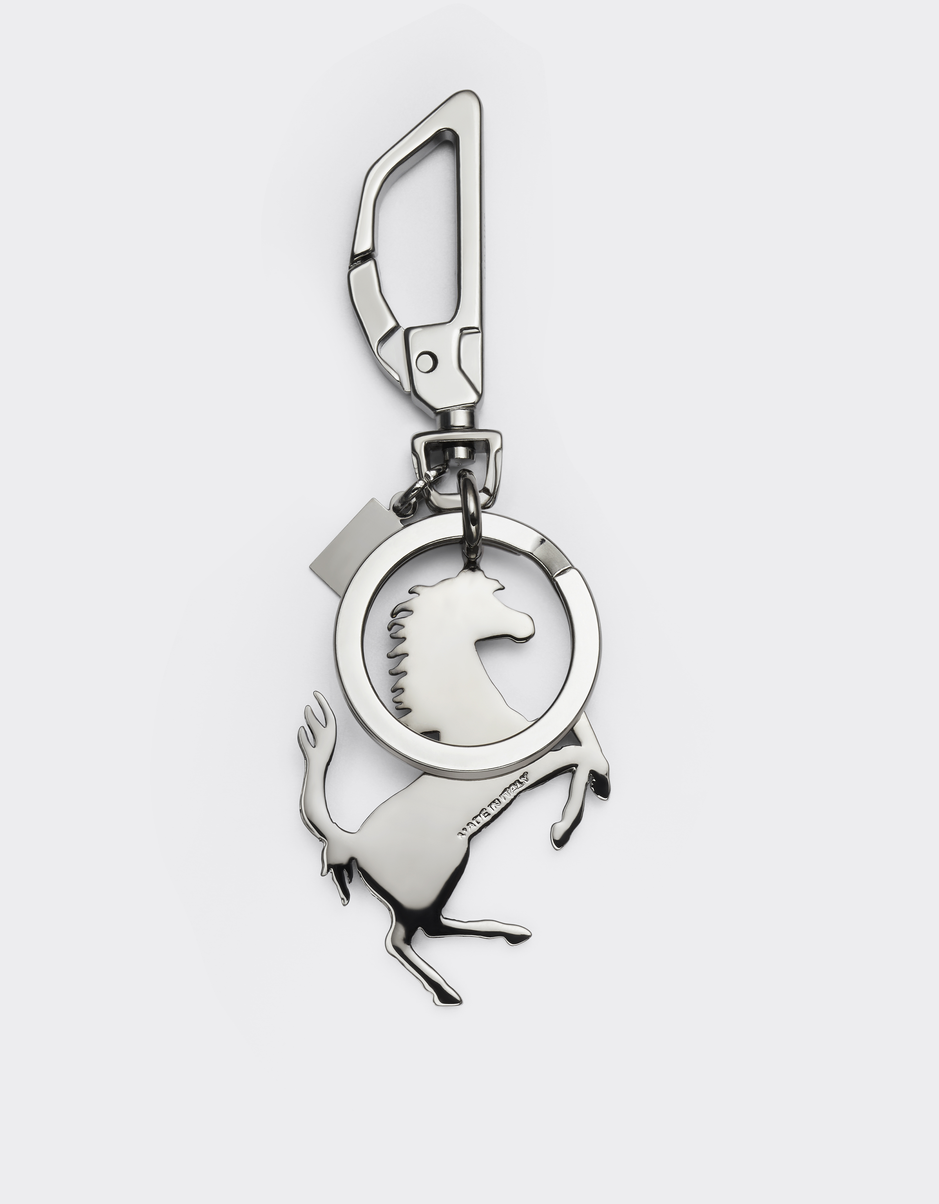 Ferrari Prancing Horse Keychain And Charm In Charcoal