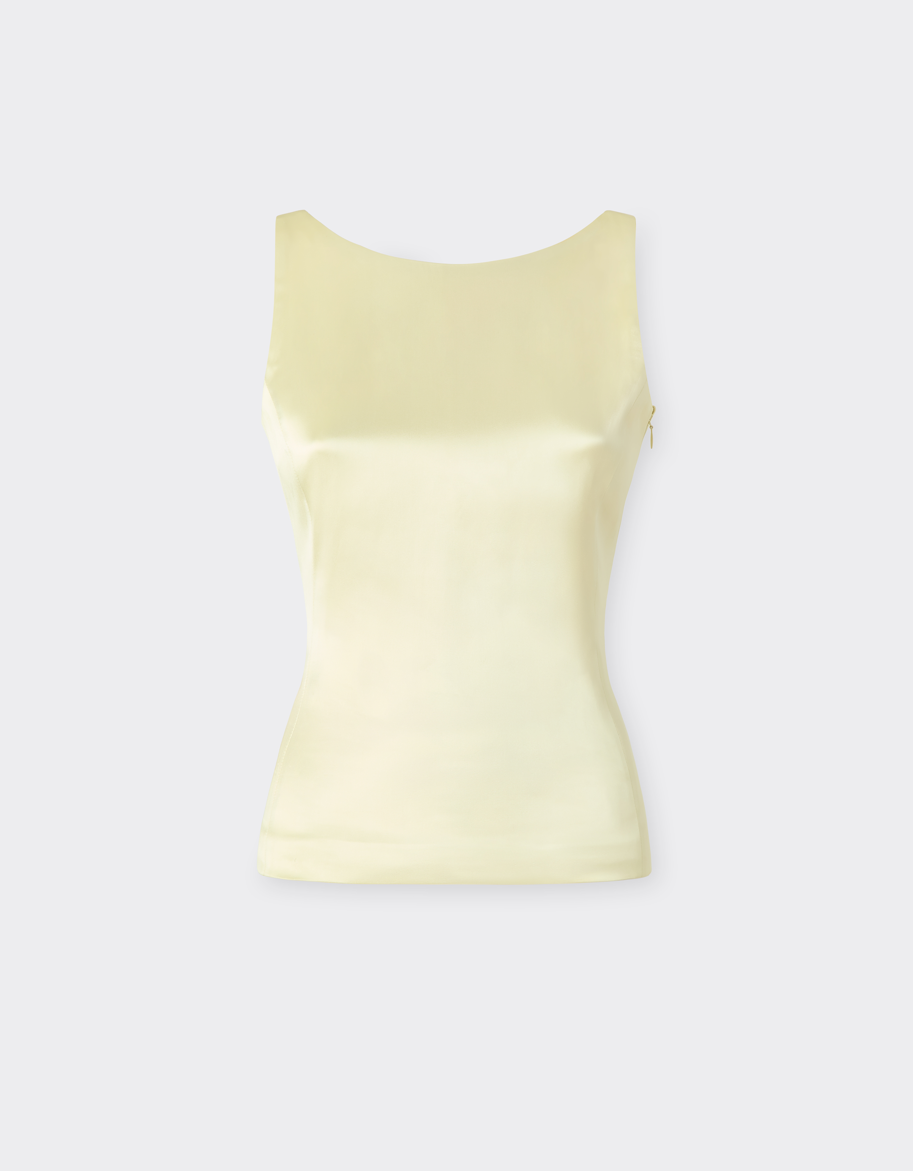 Ferrari Women's Iris Yellow Stretch Satin Top - T-Shirts 42
