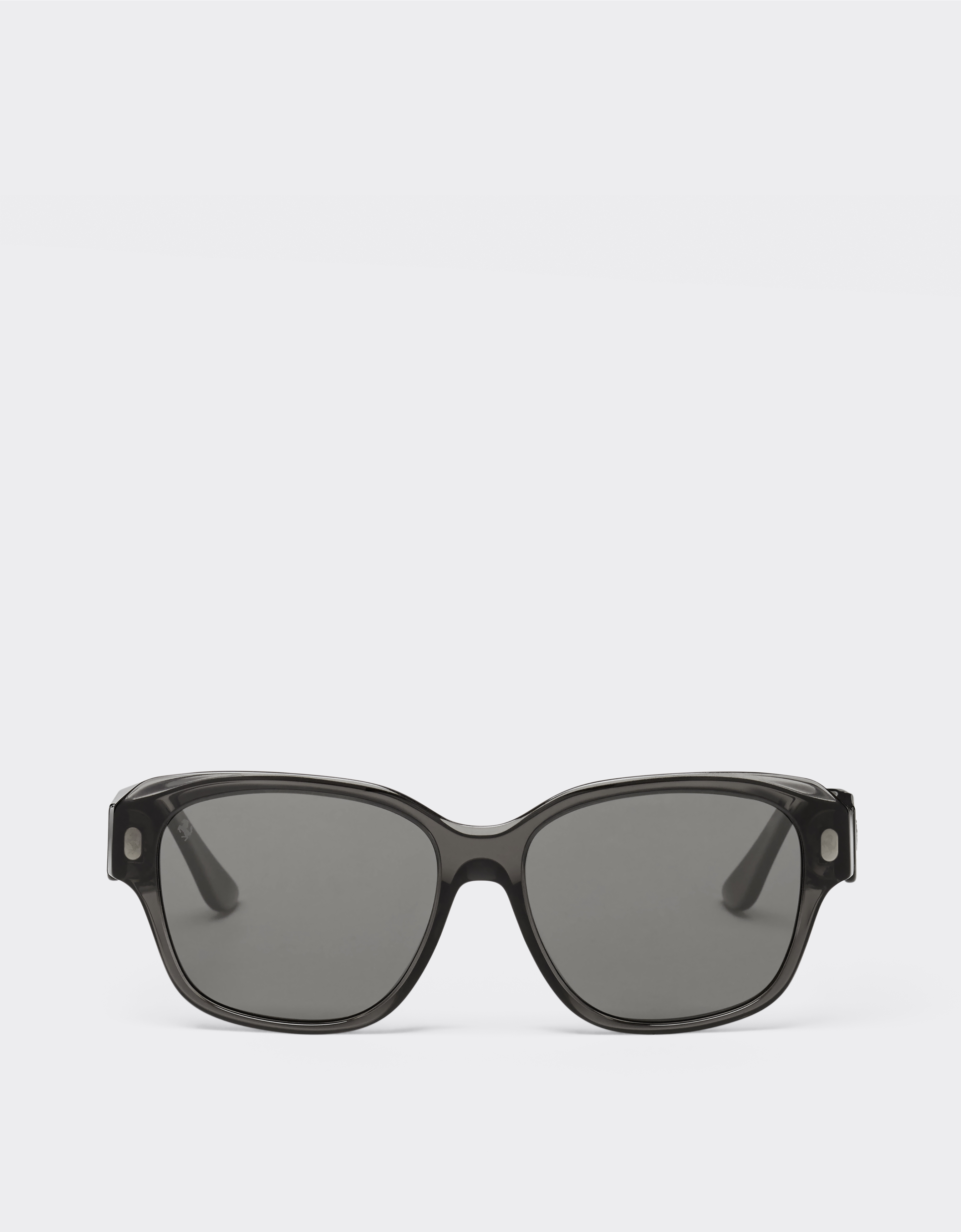 Ferrari Unisex Black Sunglasses In Transparent Acetate With Polarised Lenses - Collection Os