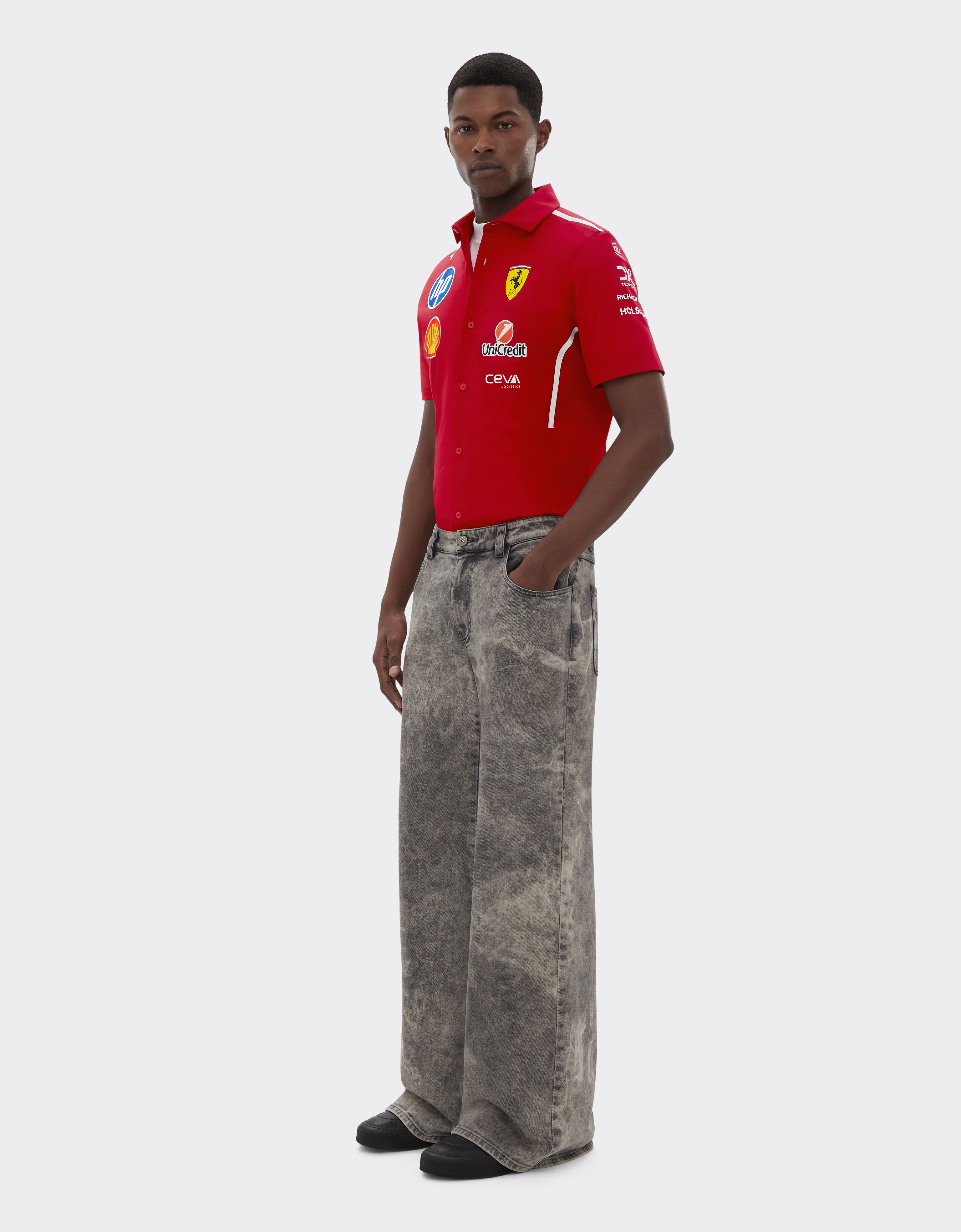 Ferrari Puma For Scuderia Hp 2025 Team Shirt In Cherry