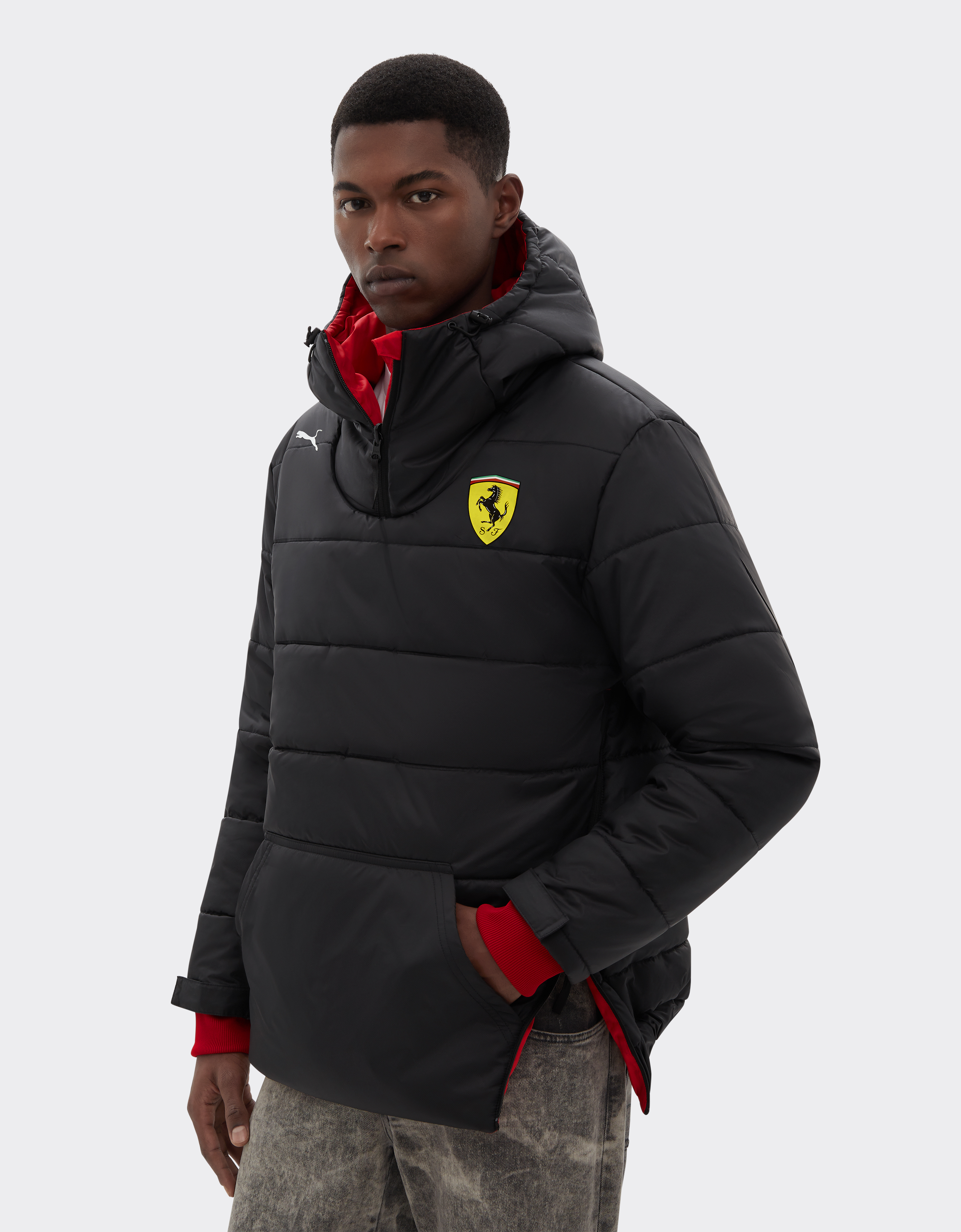 Ferrari Puma For Scuderia Hp 2025 Team Reversible Jacket In Red