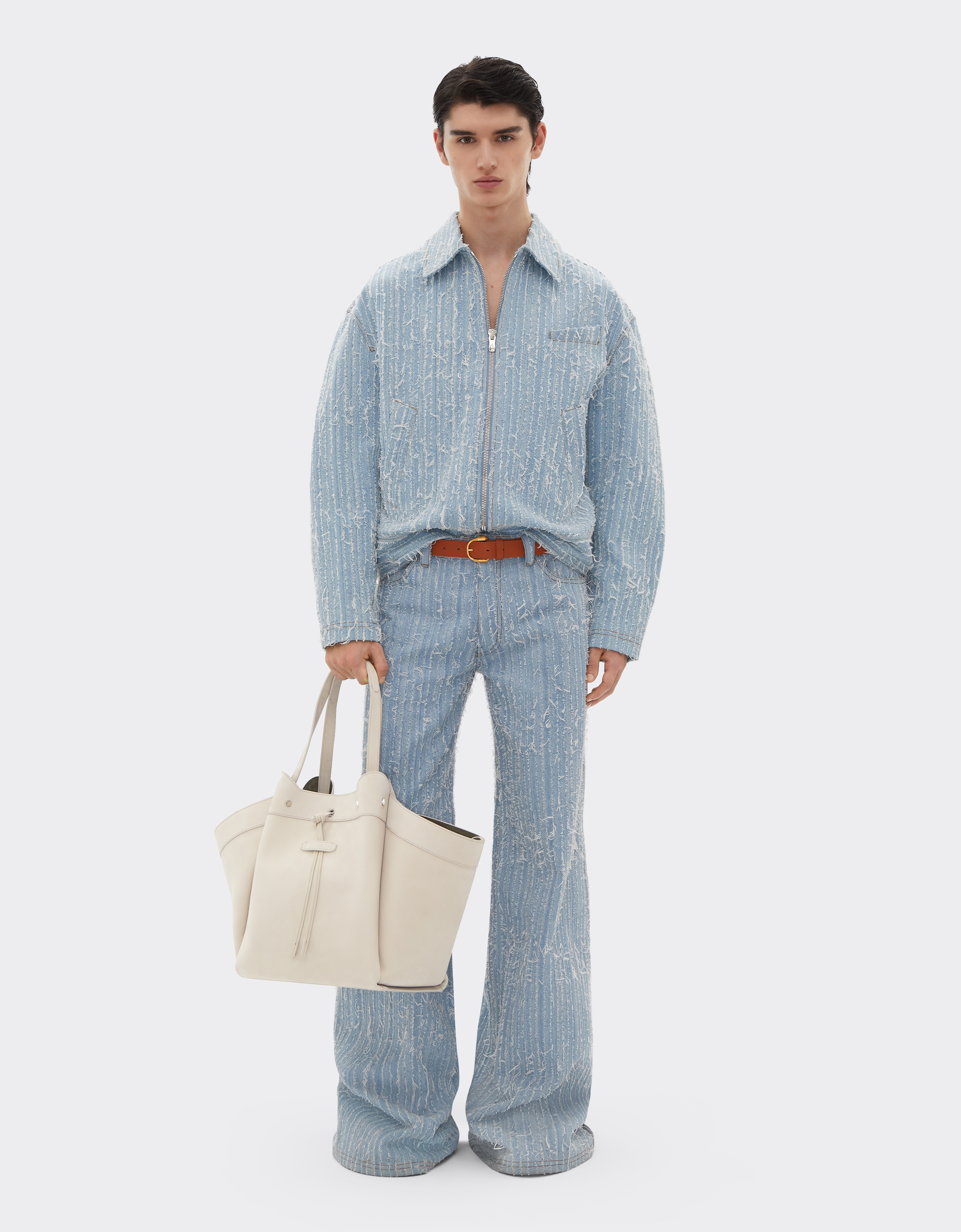  Ferrari Otetasche Groß Nubukleder -   Ecru Os 