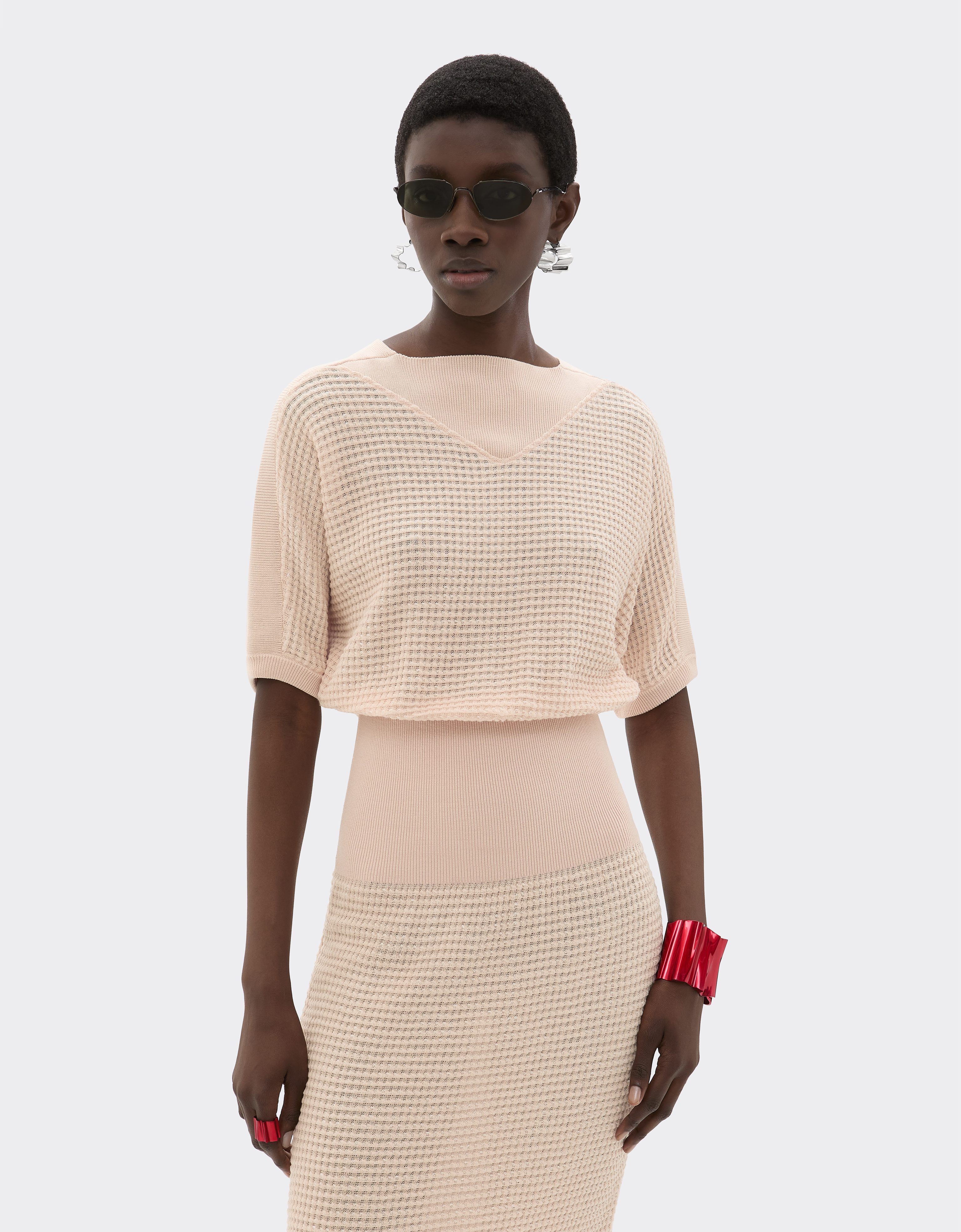 Ferrari Linen And Cotton Knit Dress