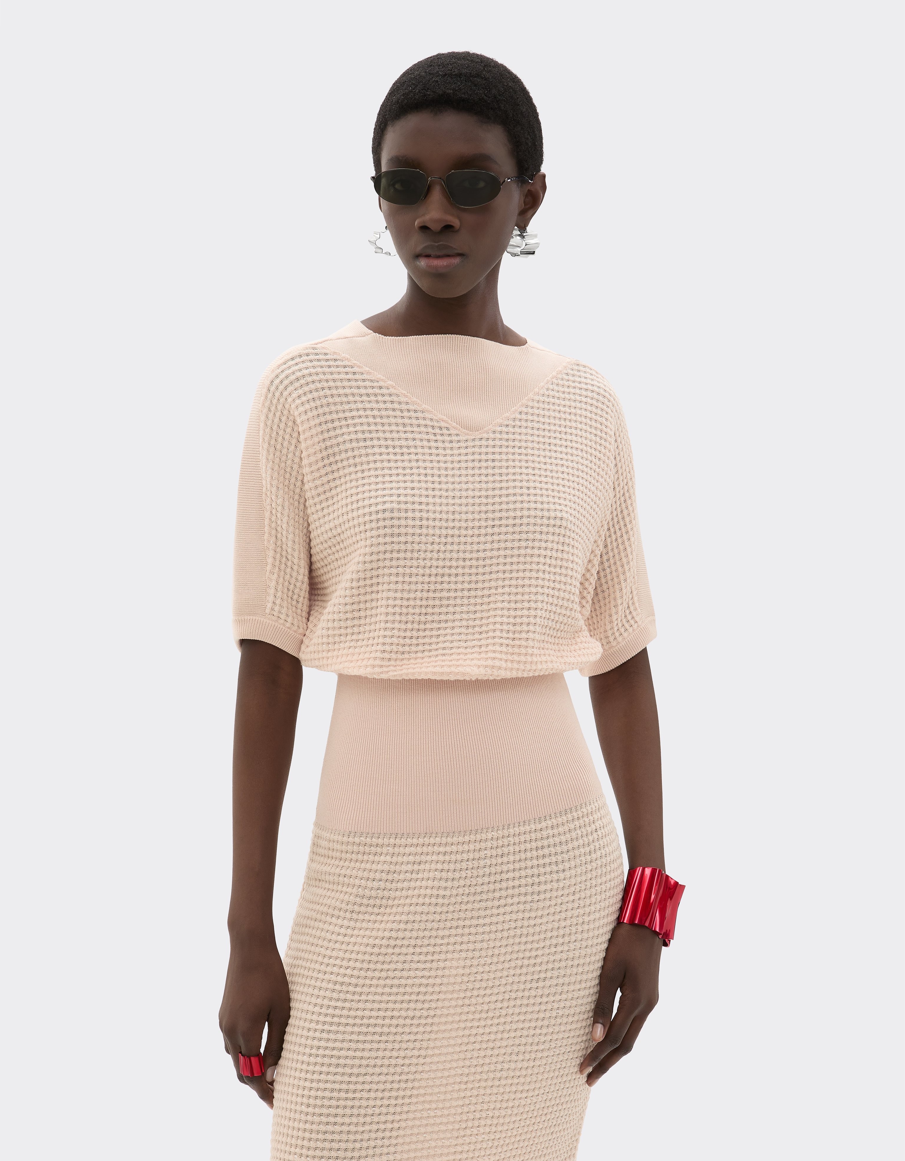 Ferrari Linen And Cotton Knit Dress