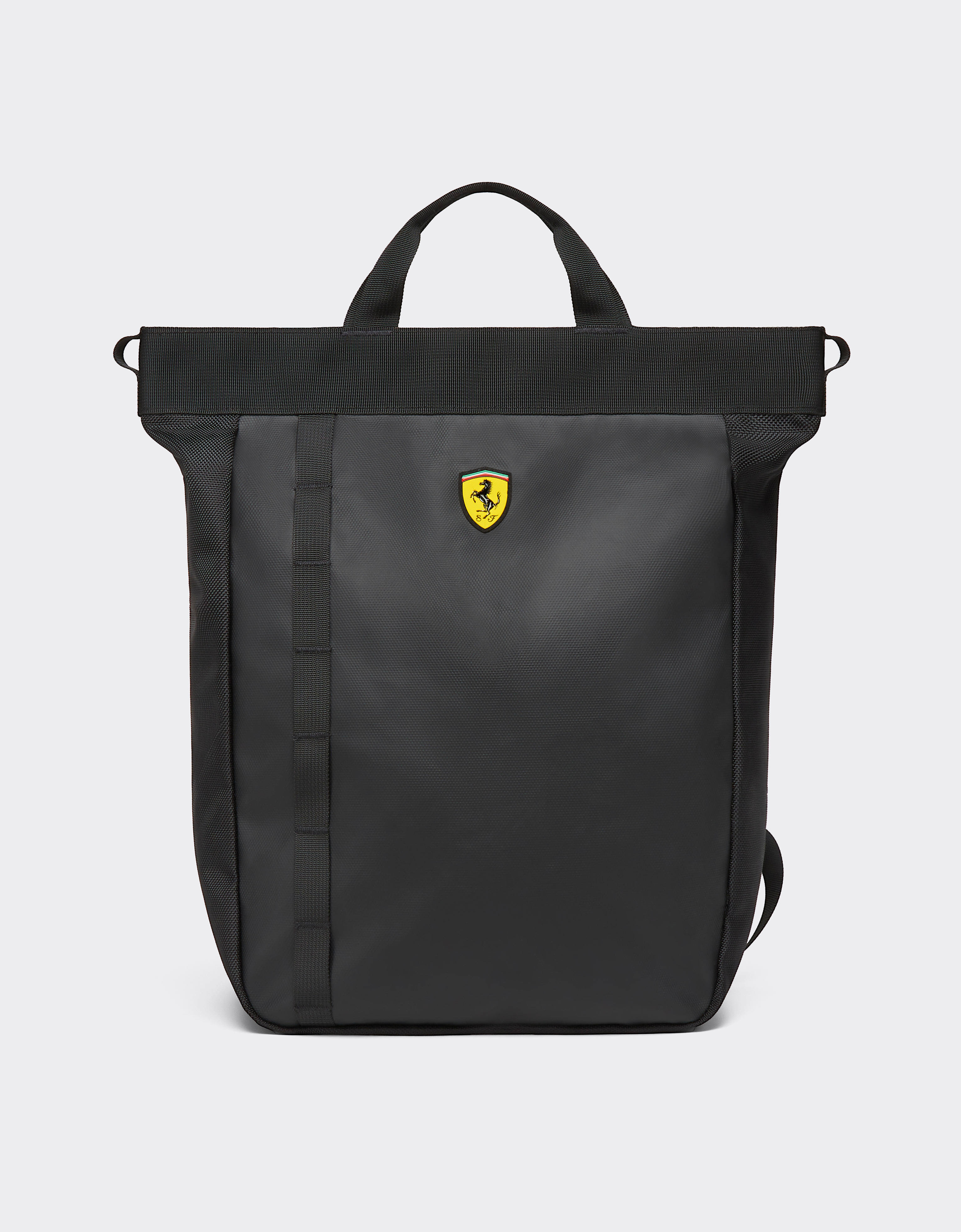 Ferrari Unisex Nero Tote Backpack With Scudetto - Os