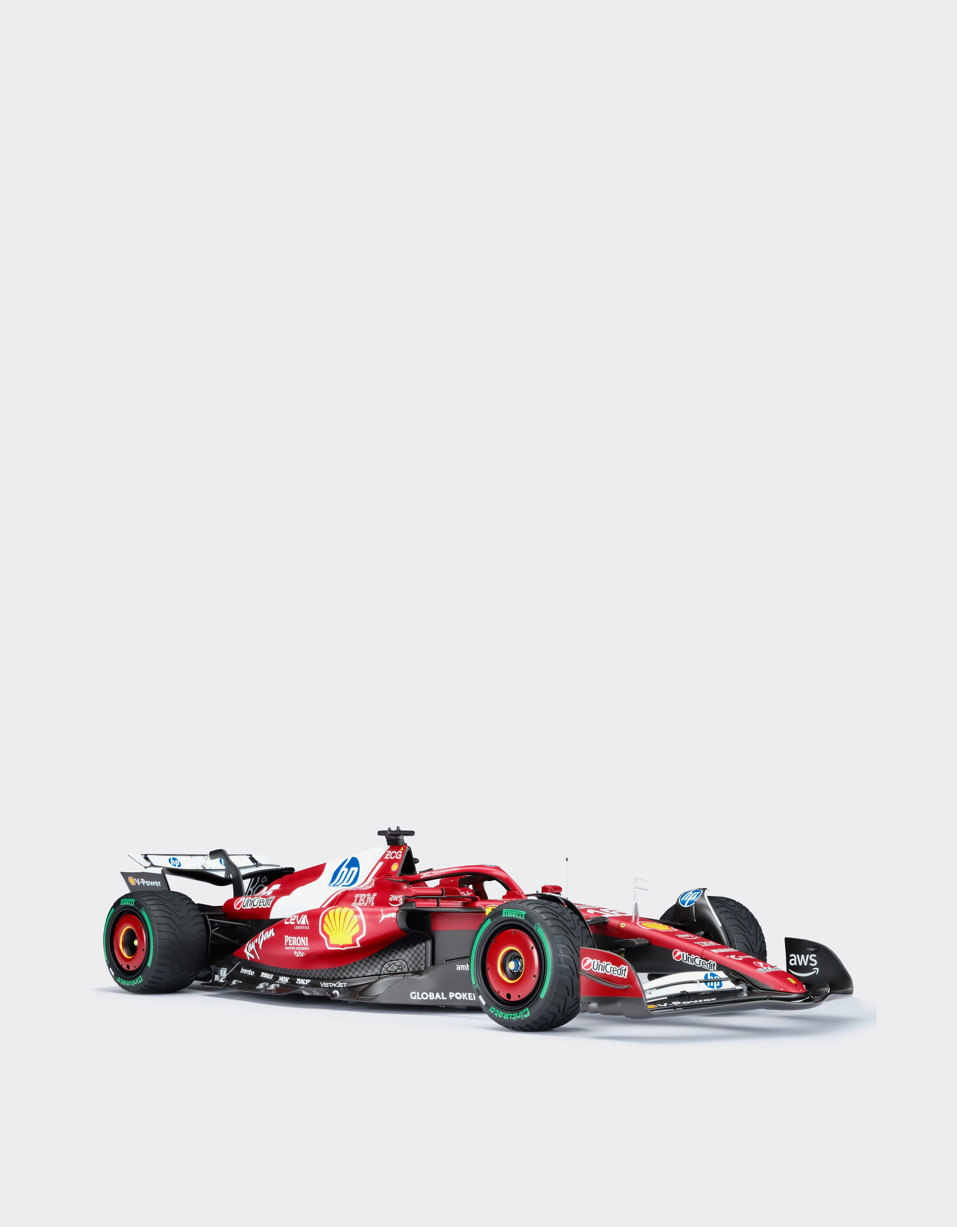 Ferrari Unisex Red Sf25 Cl 1:18 Scale Model - F1 Models Os