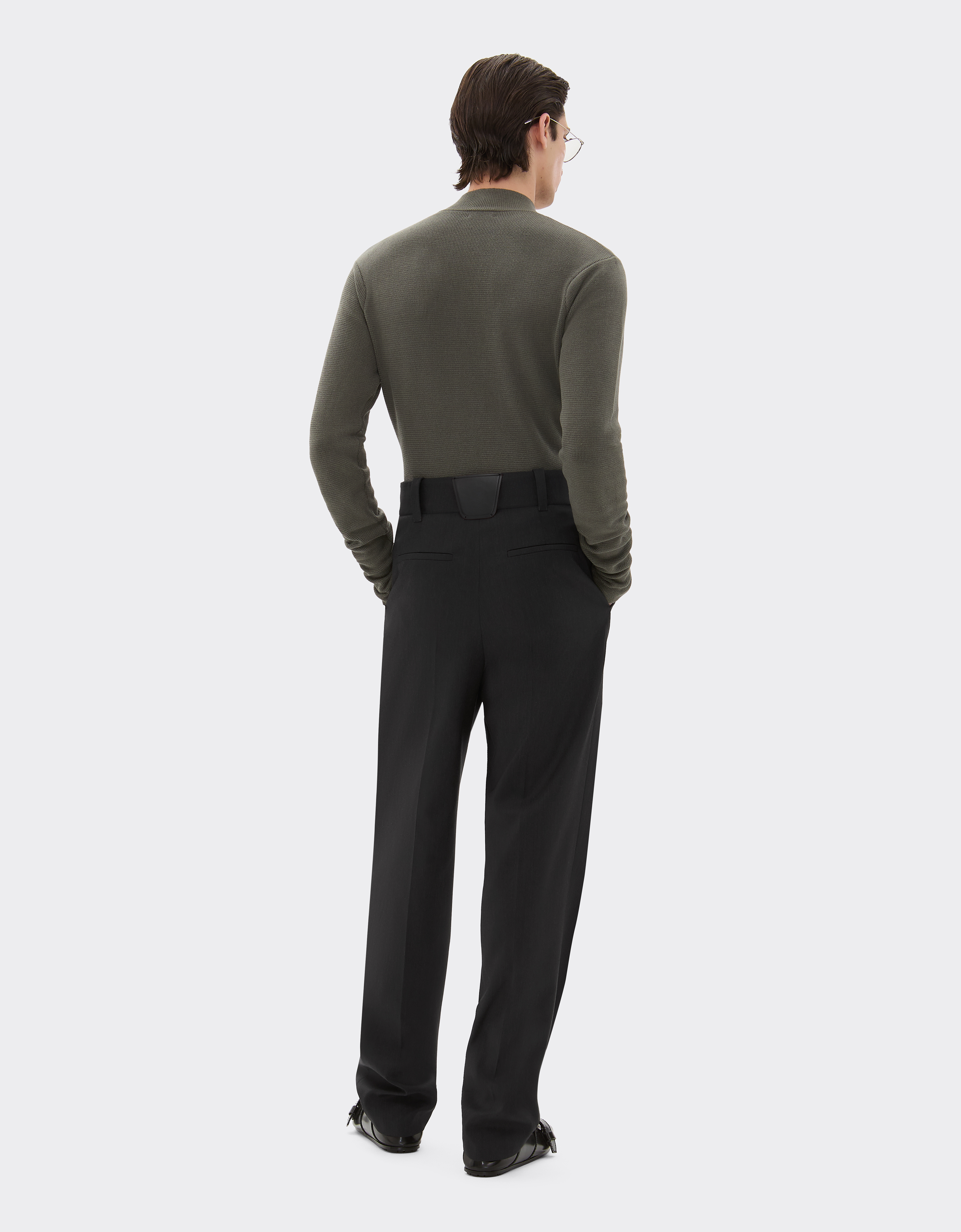 Ferrari Trousers In Q-cycle® Mélange Wool In Black