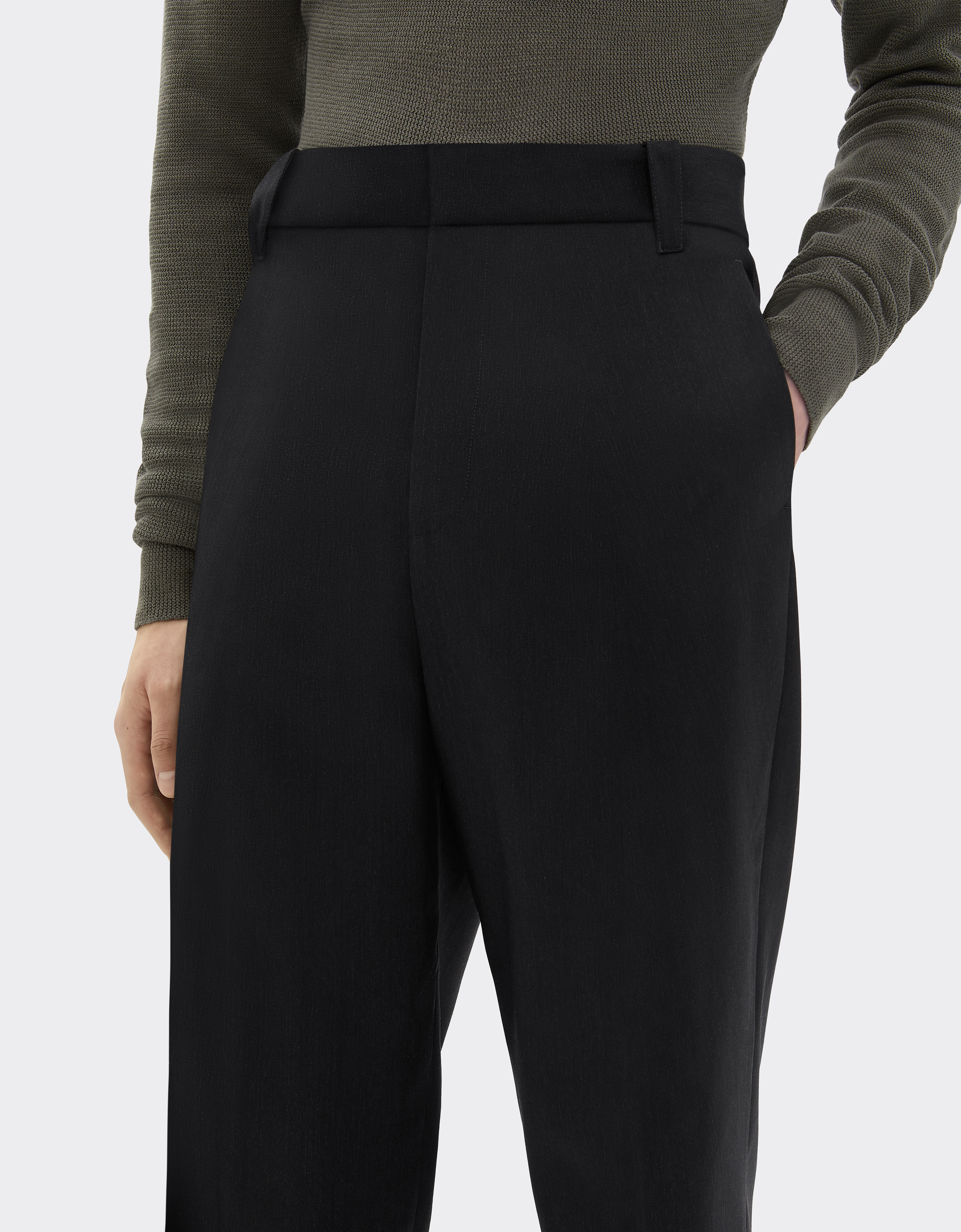 Ferrari Trousers In Q-cycle® Mélange Wool In Black