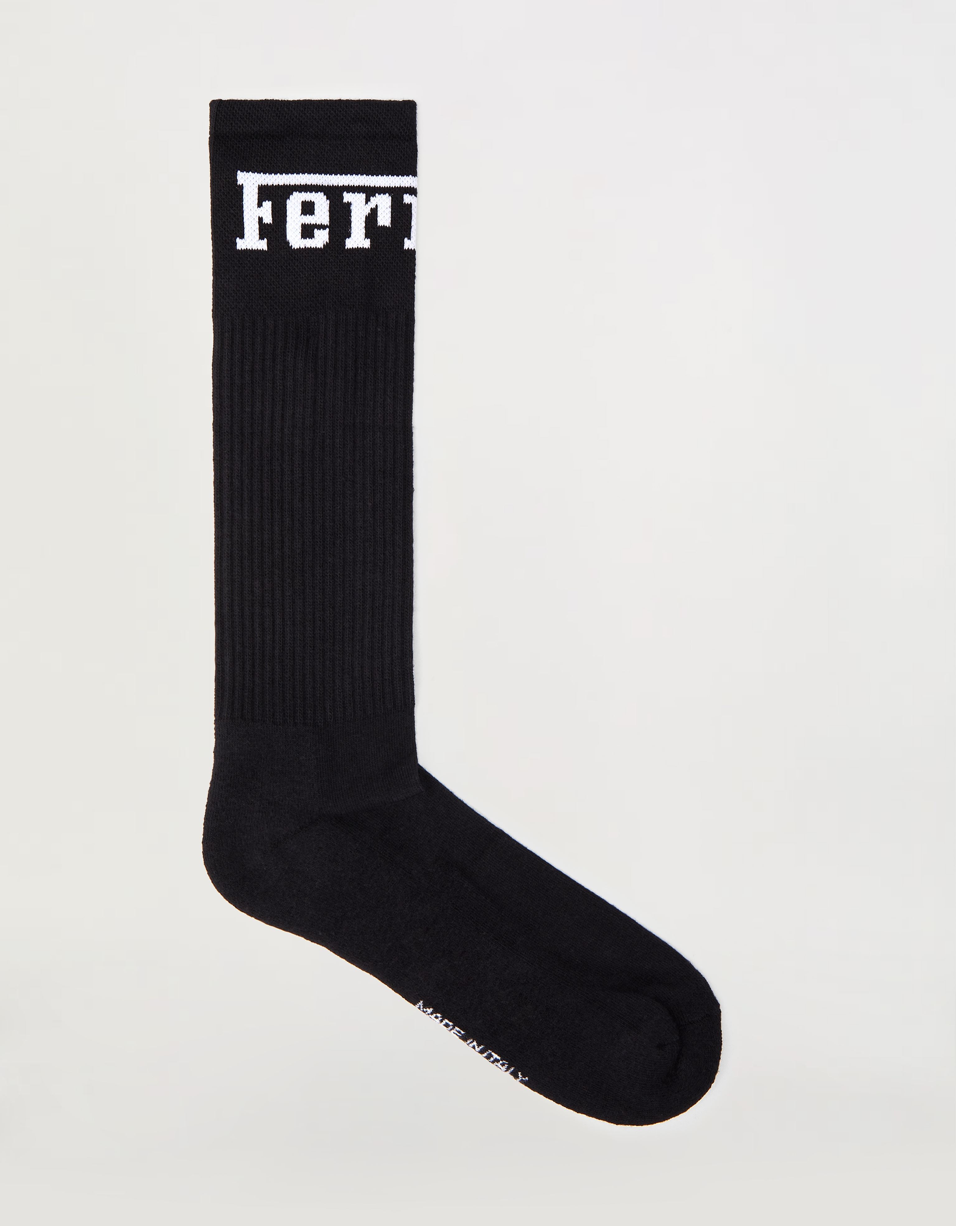Ferrari Cotton Blend Socks With Logo In Black