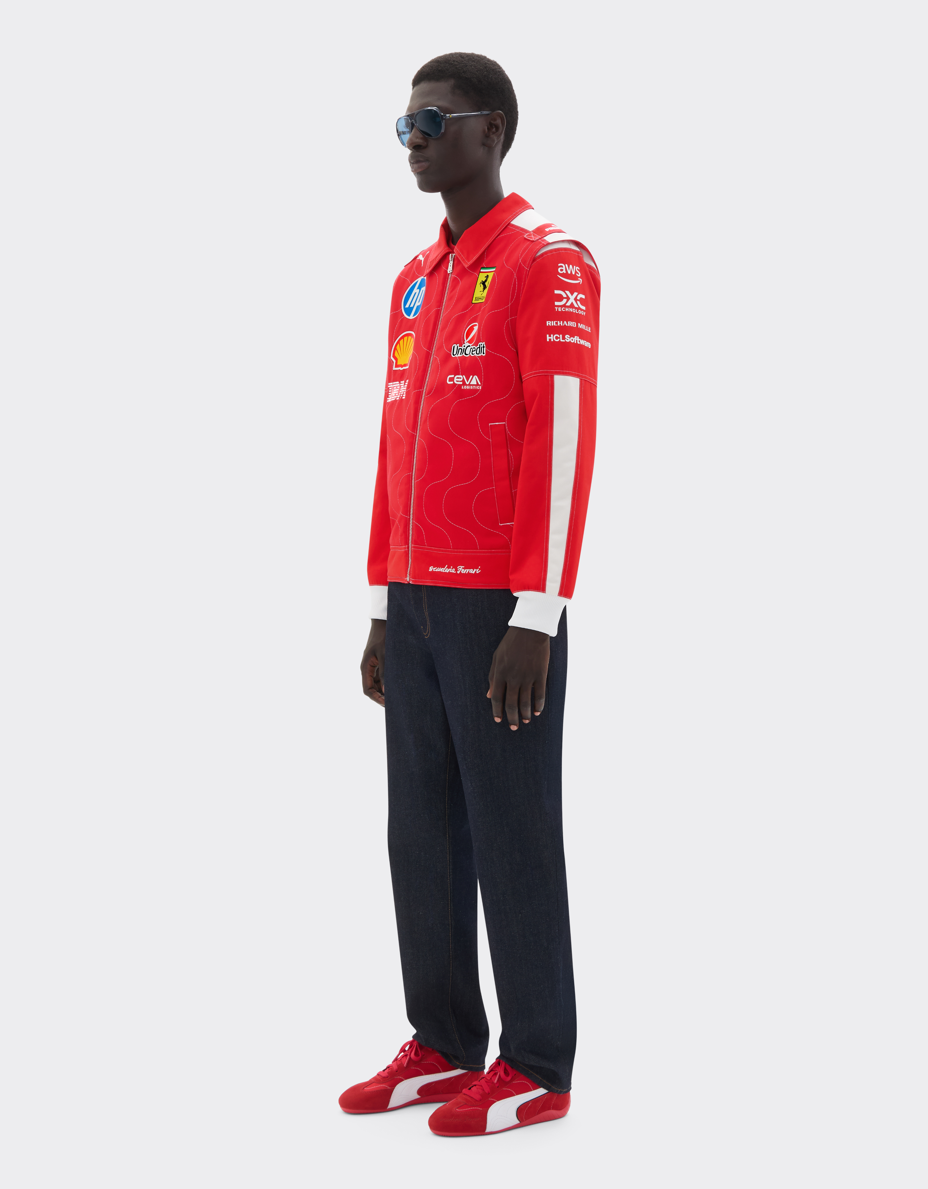 Ferrari Puma For Scuderia  Hp 2025 Monza Limited Edition Team Replica Jacket In Red