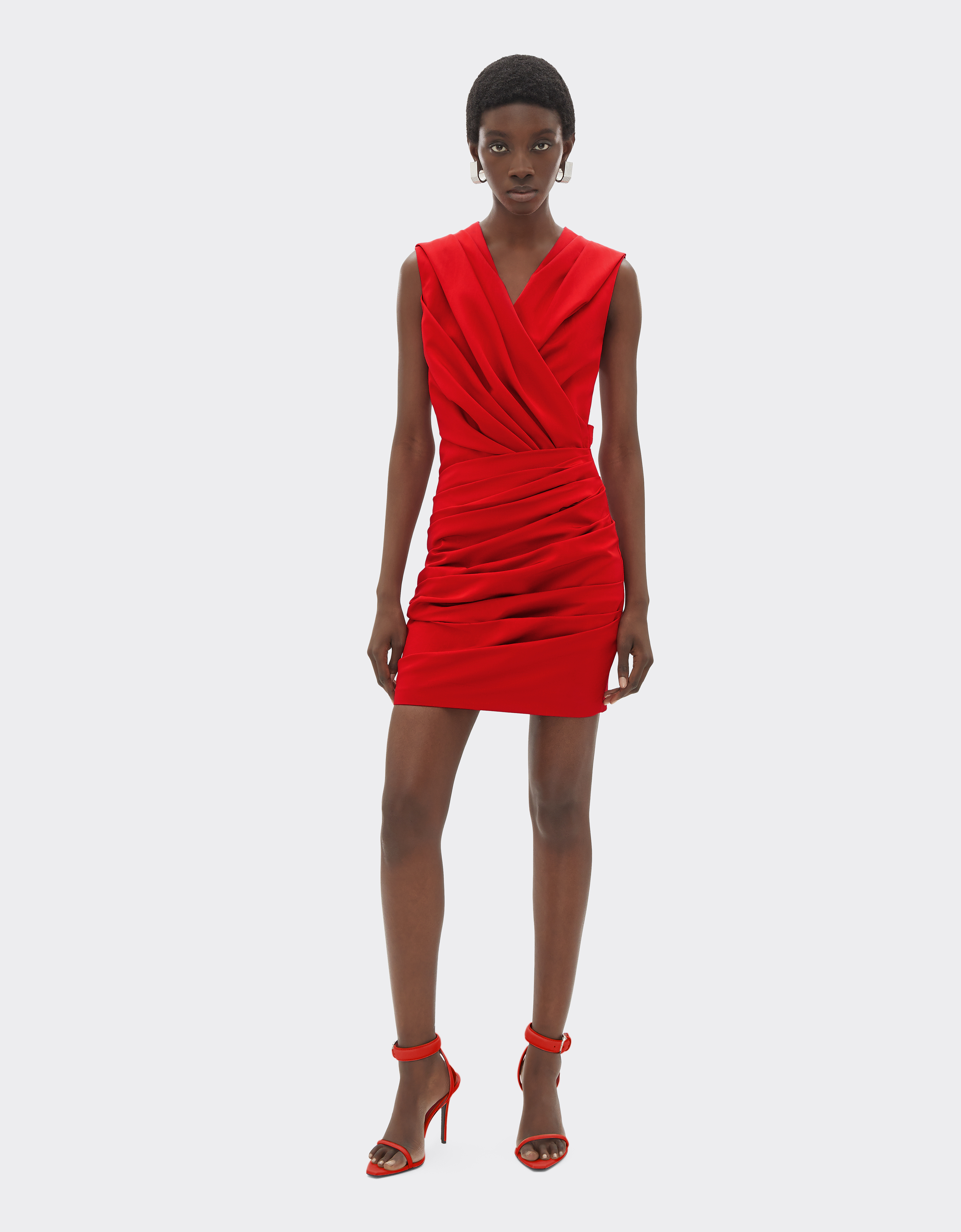  Ferrari Kleid Aus Moiré-faille - Female Kleider Rosso Magma 42 
