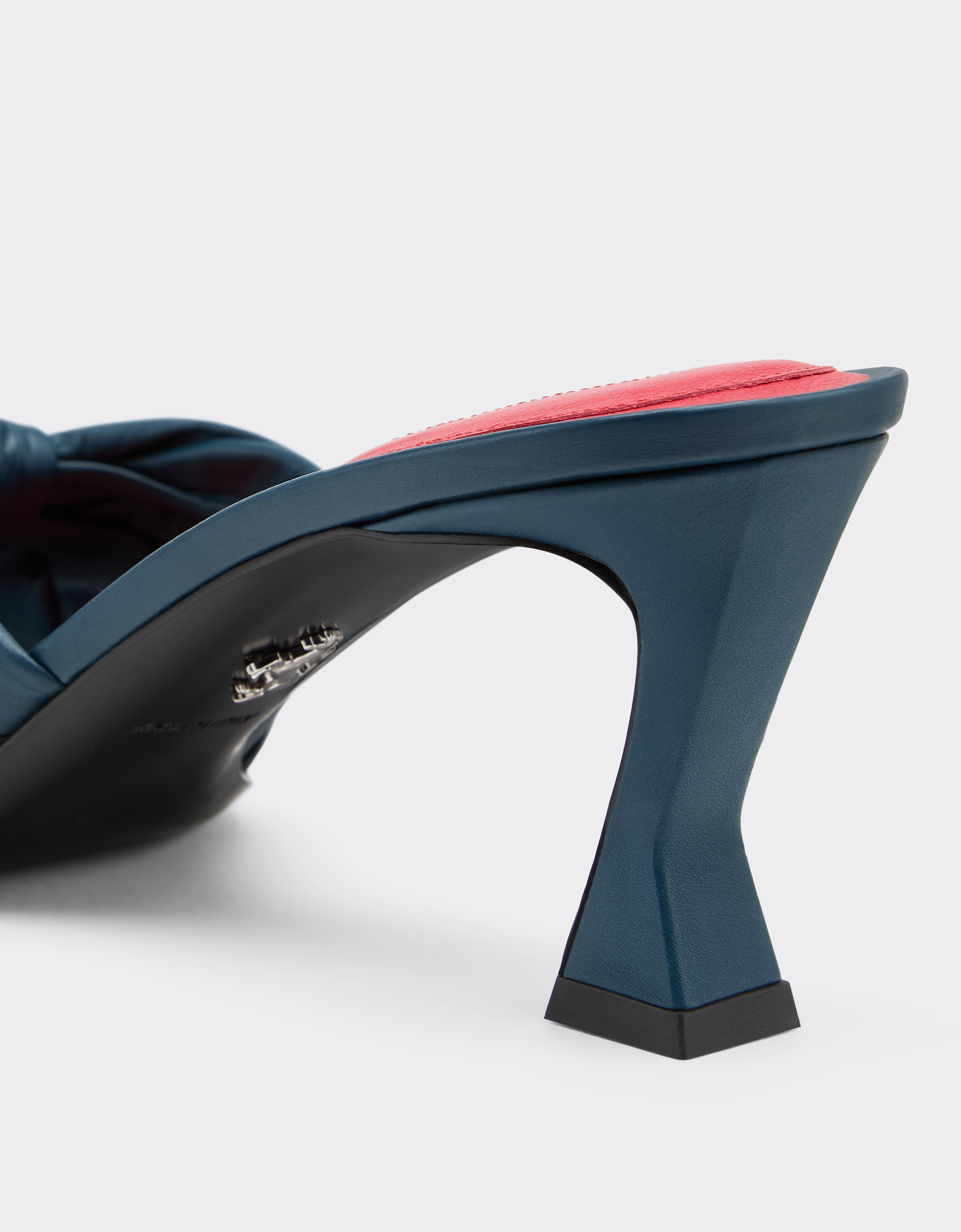 Ferrari Leather Sandal With Knotted Pattern
